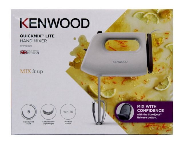 Kenwood Handmixer HMP 10.000WH Handmixer 300 Watt weiß/grau