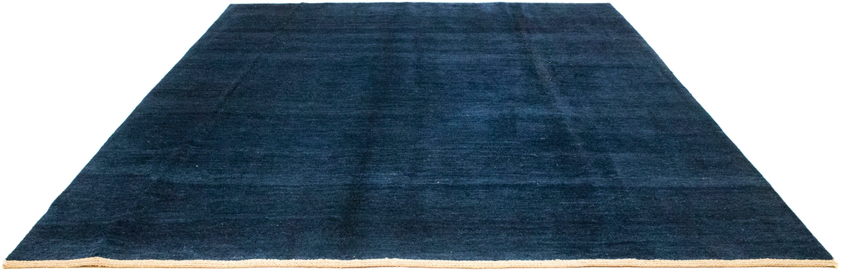 mit Perser dunkelblau, - - 18 x rechteckig, Zertifikat 250 Gabbeh Handgeknüpft, - 283 Wollteppich cm morgenland, Einzelstück Höhe: Wohnzimmer, mm,