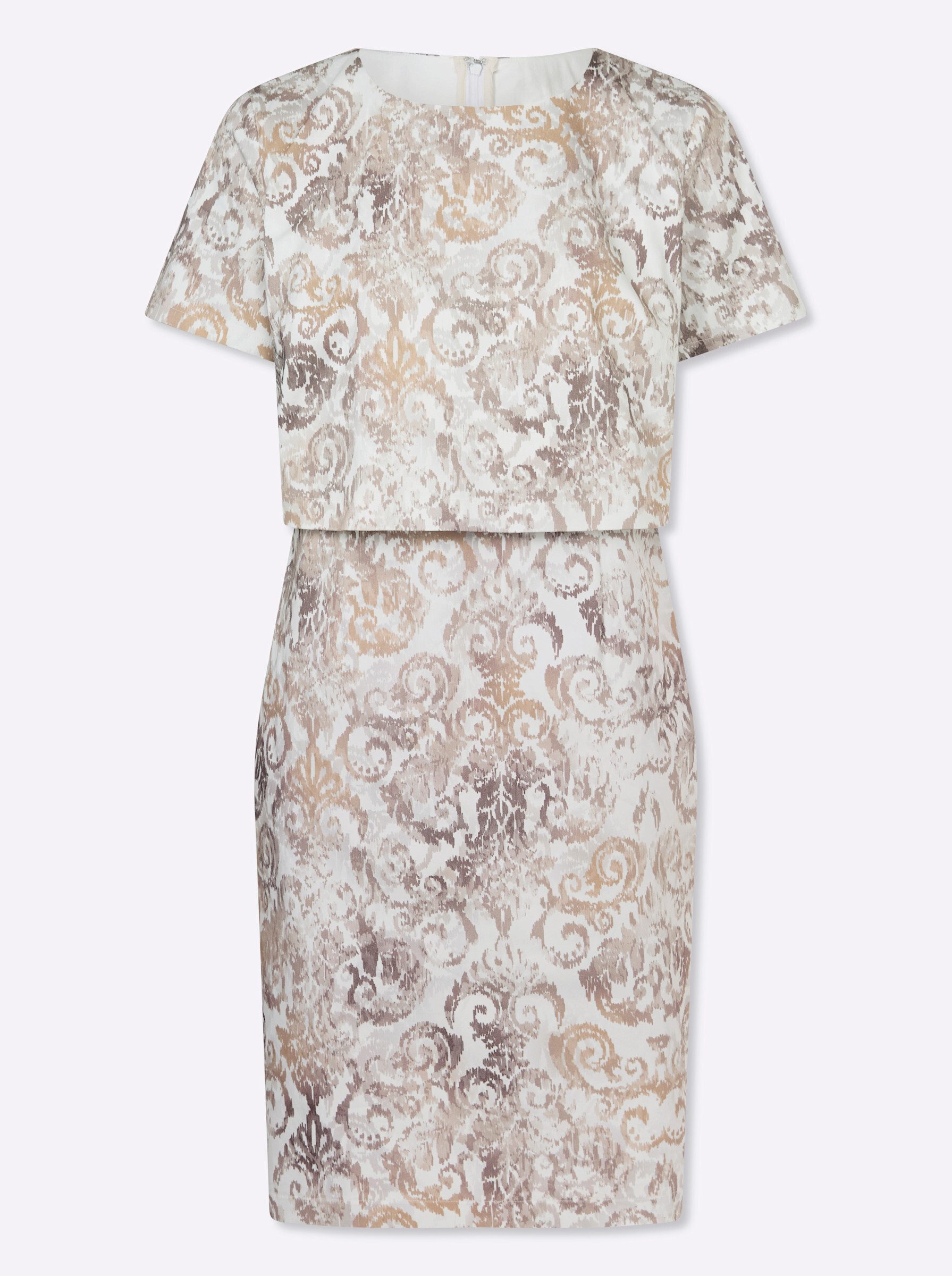 Etuikleid Druck-Kleid Kurzarm