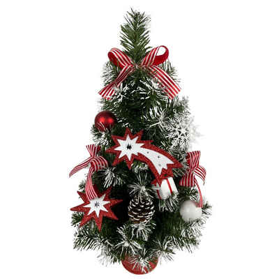 Sarcia.eu Künstlicher Weihnachtsbaum Künstlicher Weihnachtsbaum mit roten Dekorationen in einem 60cm Topf