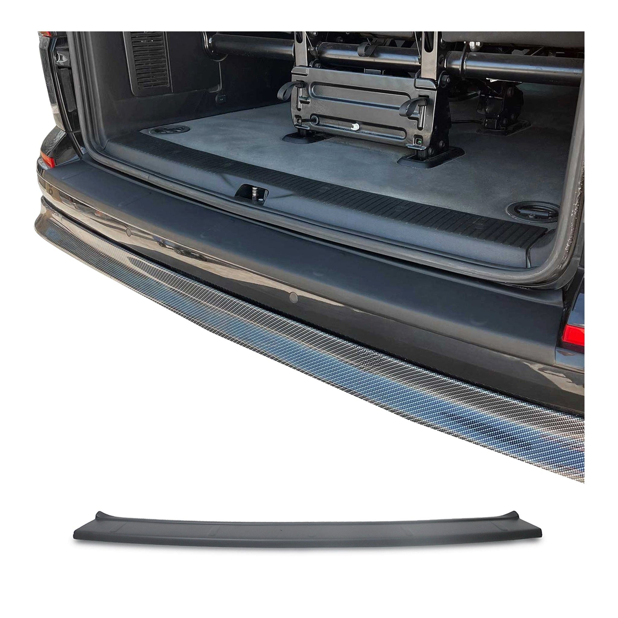 OMAC Ladekantenschutz Ladekantenschutz für VW T6 Transporter 2015-2024 ABS, Zubehör für VW T6 Transporter Multivan Caravelle 2015-2024 Heckklappe, Langlebig,Einfache Reinigung,Einfache Installation,Rostbeständig