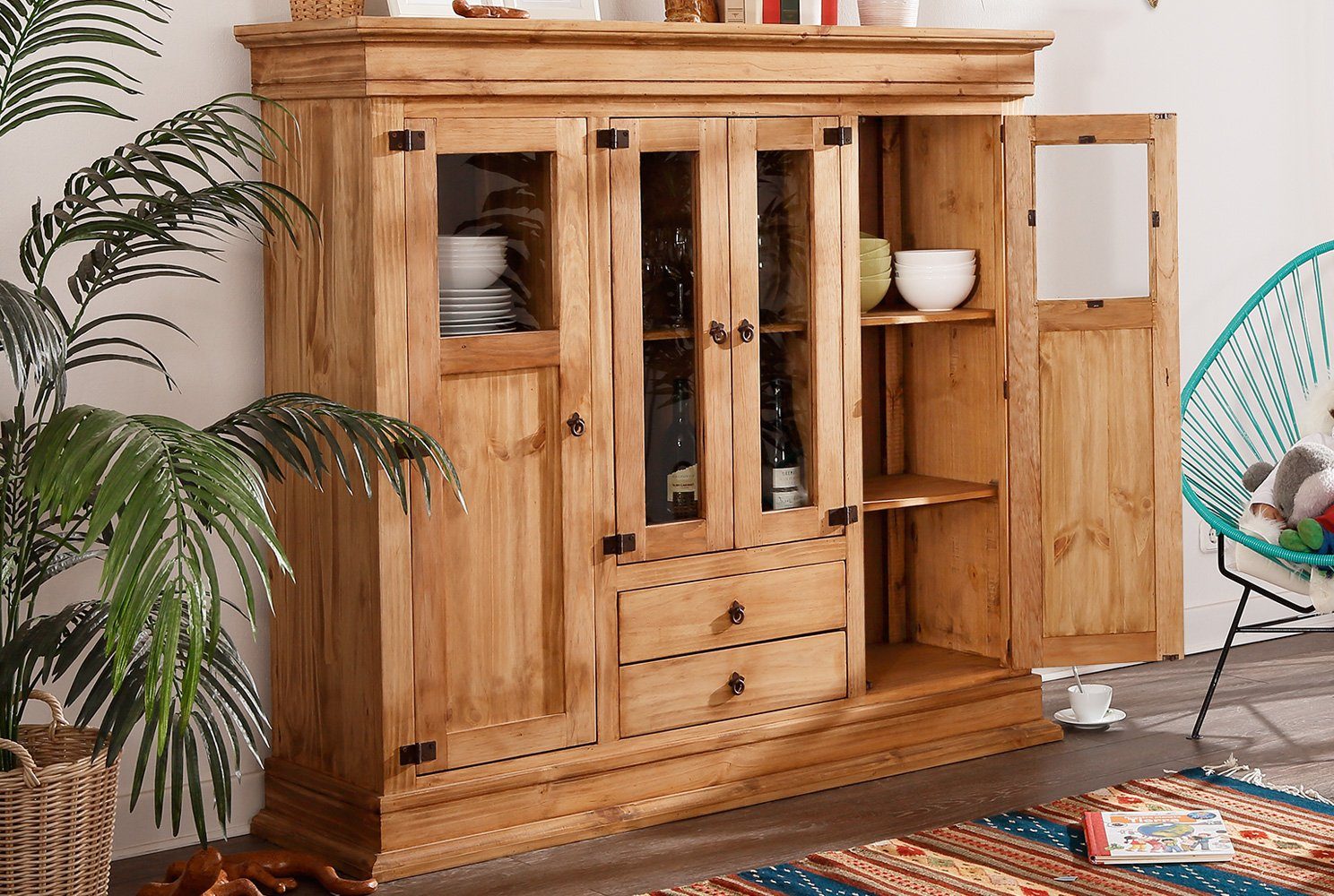 1a Direktimport Highboard Original Mexico Möbel günstig online kaufen