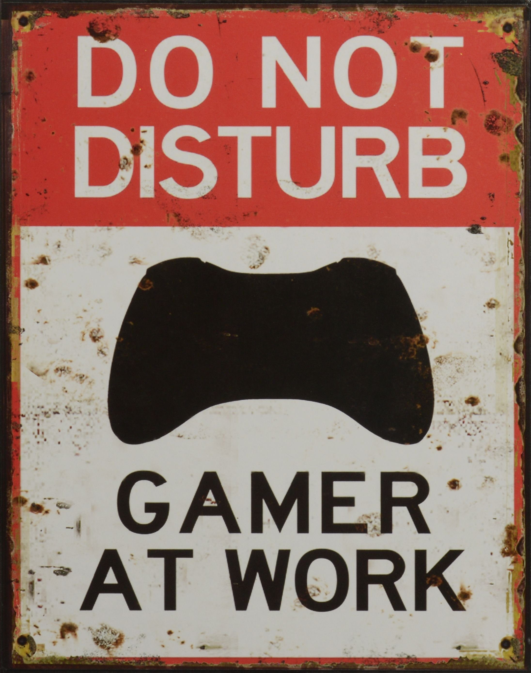 Metallschild Blechschild Gamer at Work