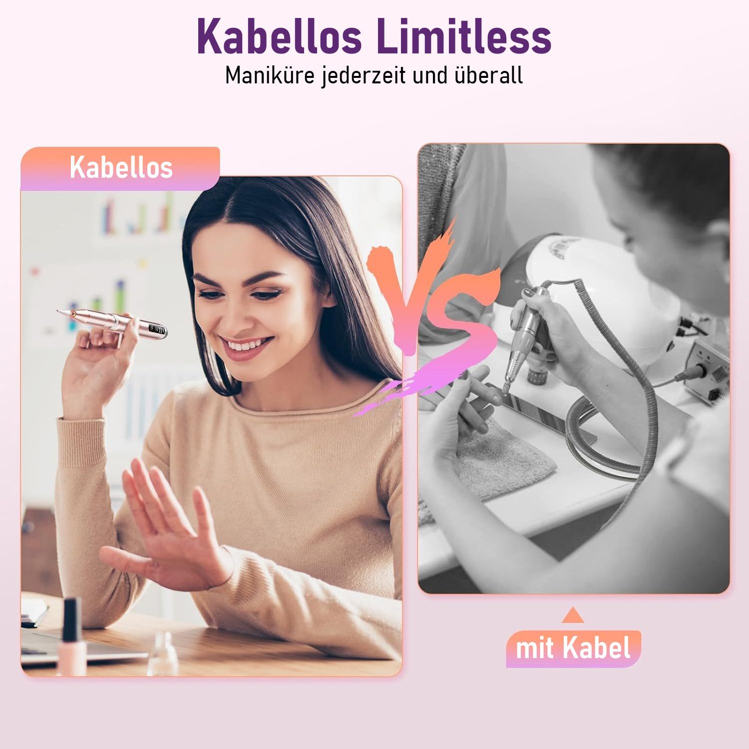 BRAIDOL Maniküre-Pediküre-Set Professionell Elektrische Maniküre & Pediküre-Set, Nagelfräser, 12 In 1 Professionell Elektrische Nagelfräser mit 1 Staubschutzhülle, 6 Geschwindigkeiten einstellbar,mit LED-Anzeige, 2 Lademodi