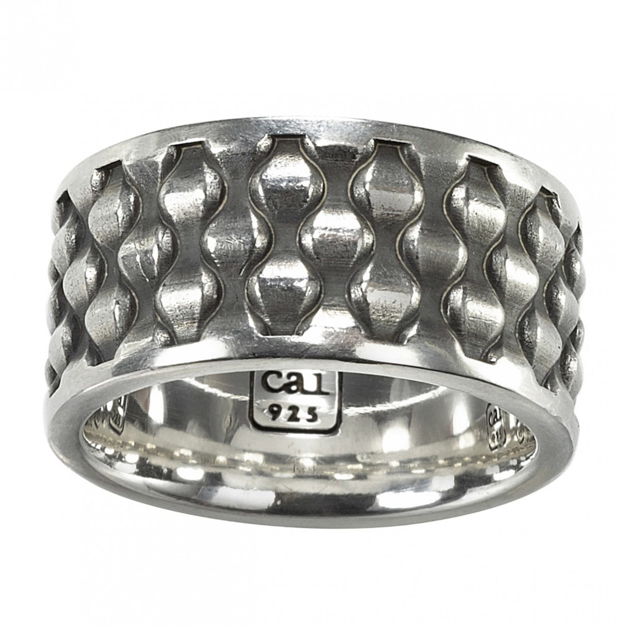 Sterling oxidiert Silber 925/- CAÏ Fingerring