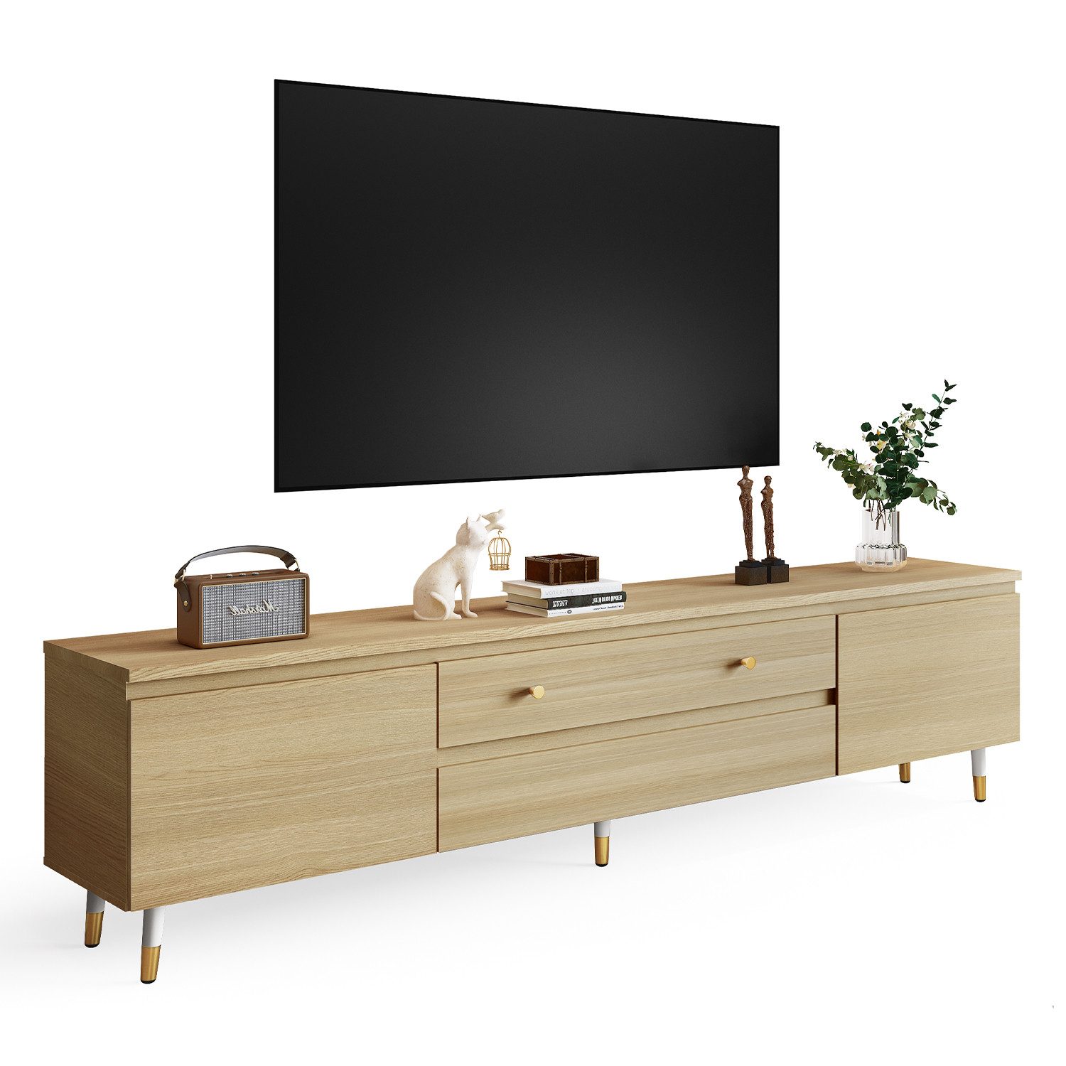 Lexzurn TV-Schrank TV-Schrank Hängender TV-Schrank,175cm,Lowboard,Fernsehsc günstig online kaufen