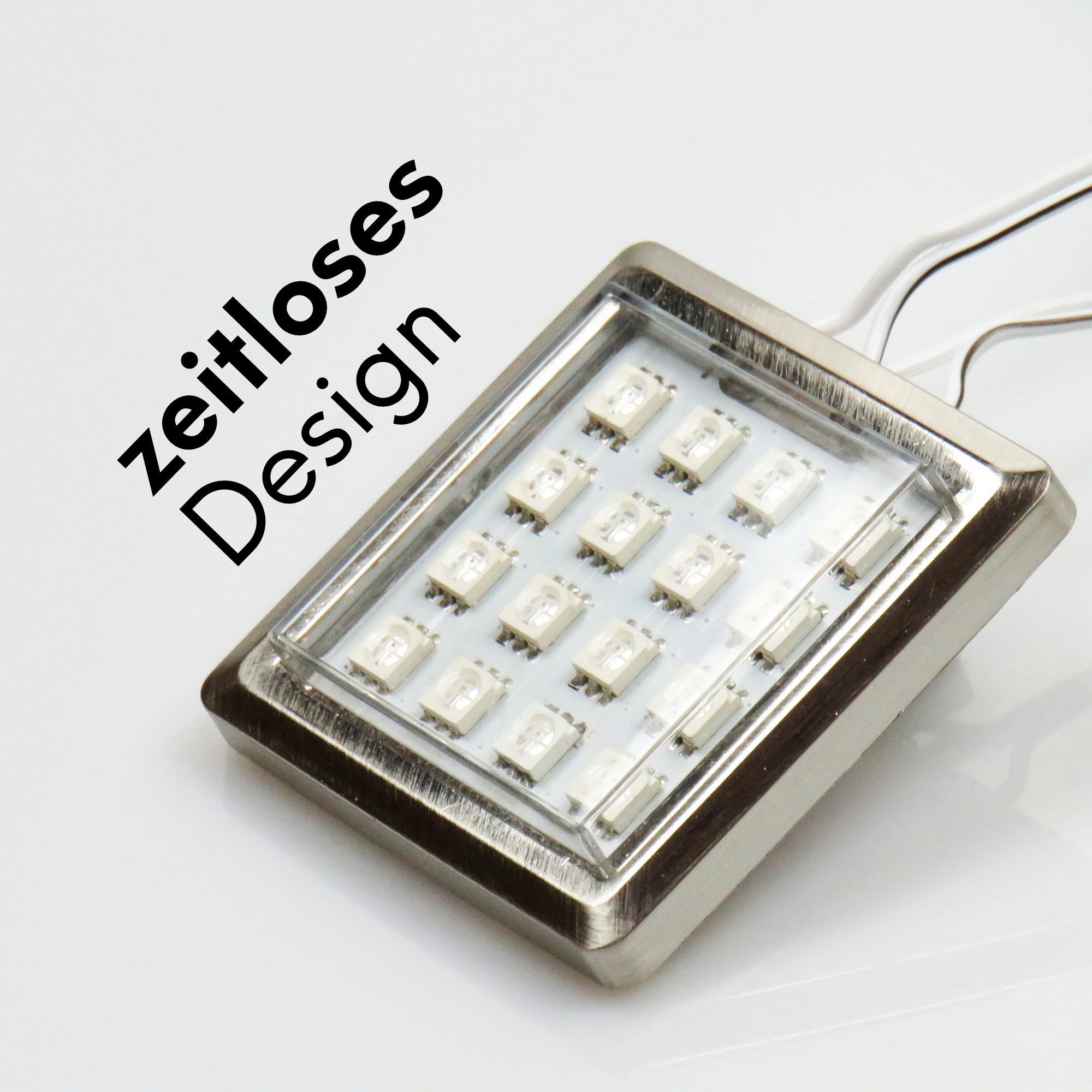 kalb LED Glaskantenbeleuchtung LED RGB Vitrinenbeleuchtung Glasbodenbeleuchtung Schrankleuchte SET, 2er SET, RGB