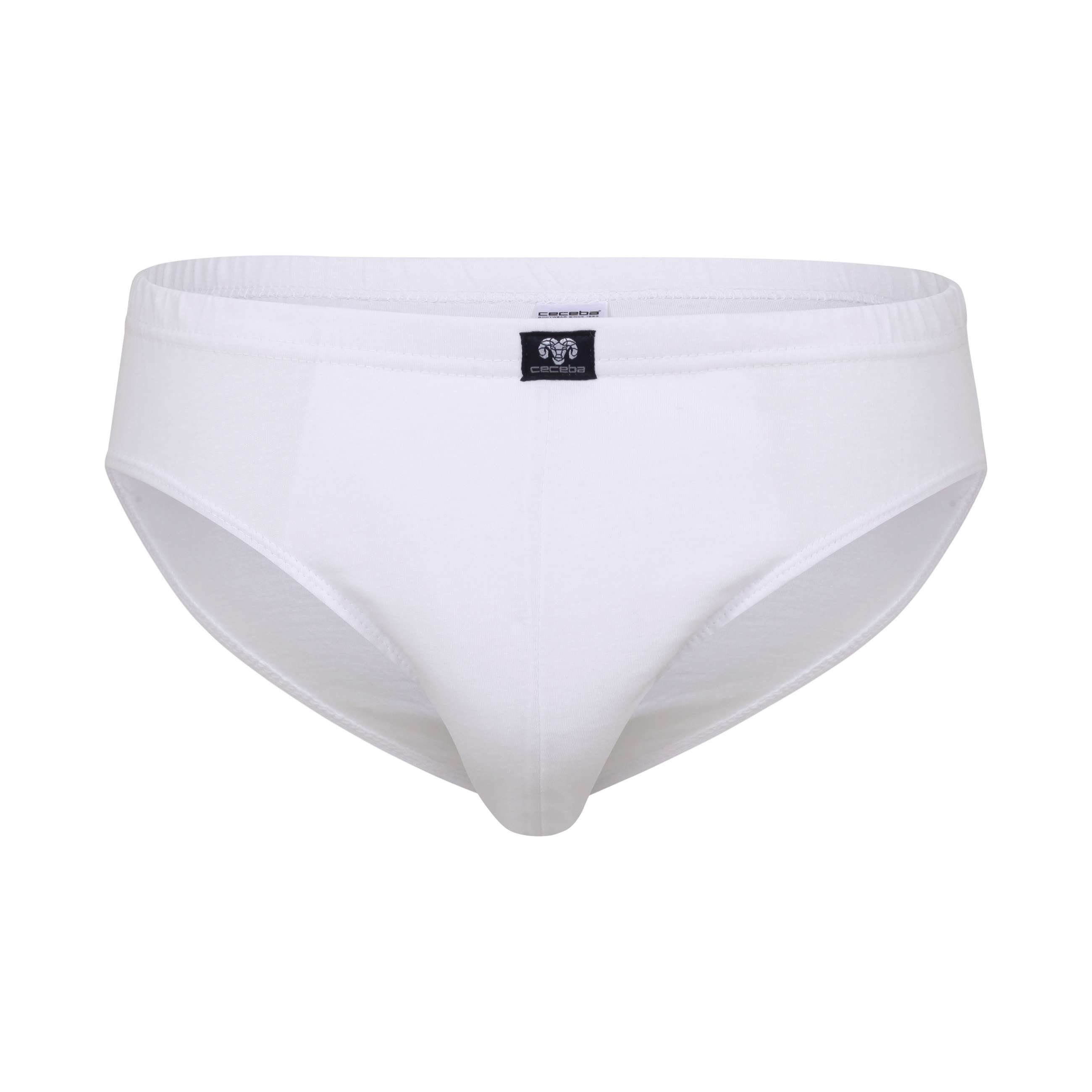 CECEBA Slip CECEBA Herren Slip weiß uni 5er Pack (5-St) weiss