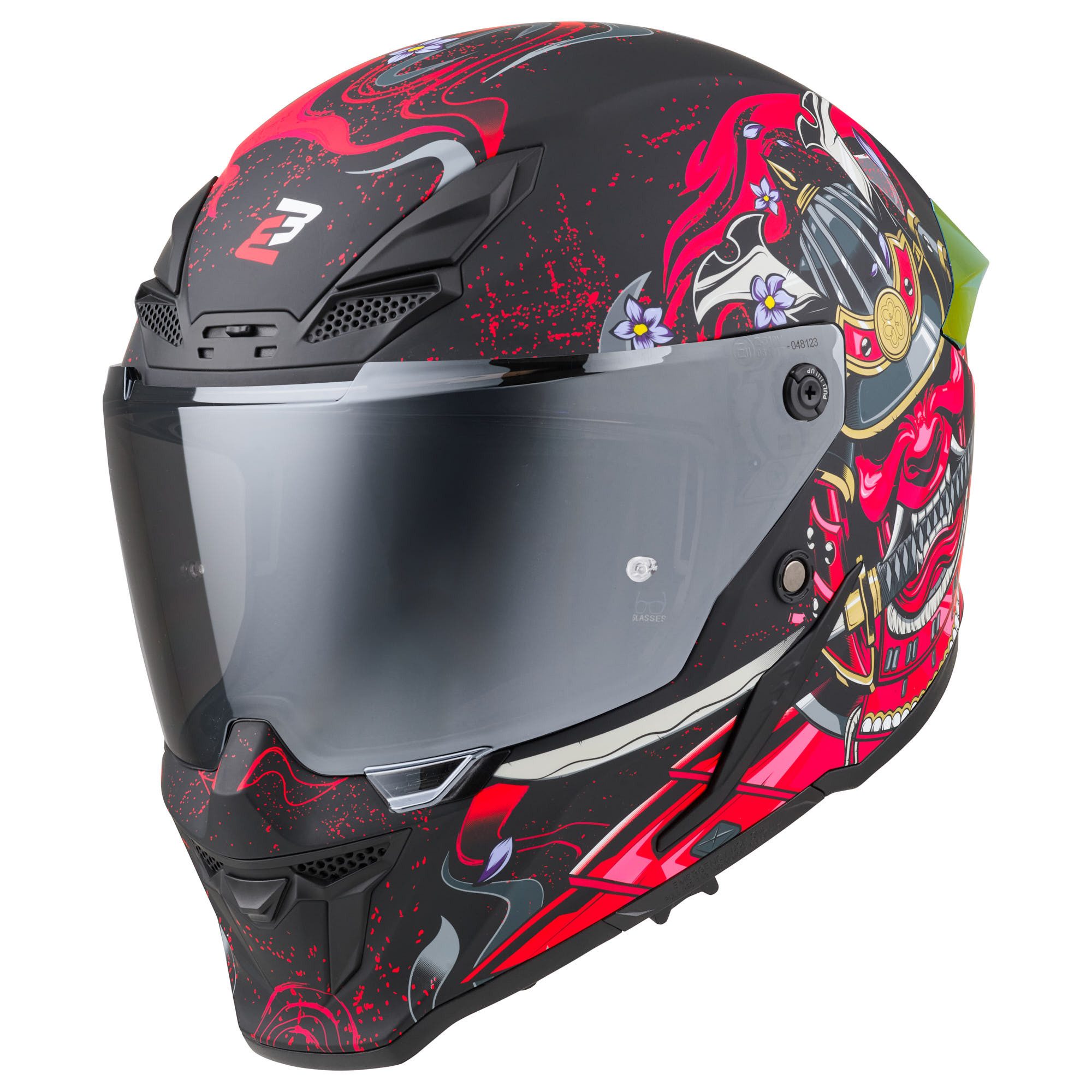 Bogotto Motorradhelm Blade Armour Helm, Notfallsystem-Polsterung (EQRS),geeignet für Brillenträger,vorber
