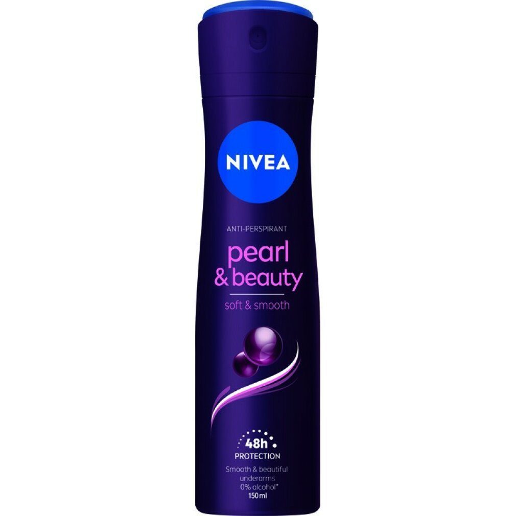 Nivea Deo-Zerstäuber Deodorant PEARL&BEAUTY BLACK Spray für Frauen 150ml