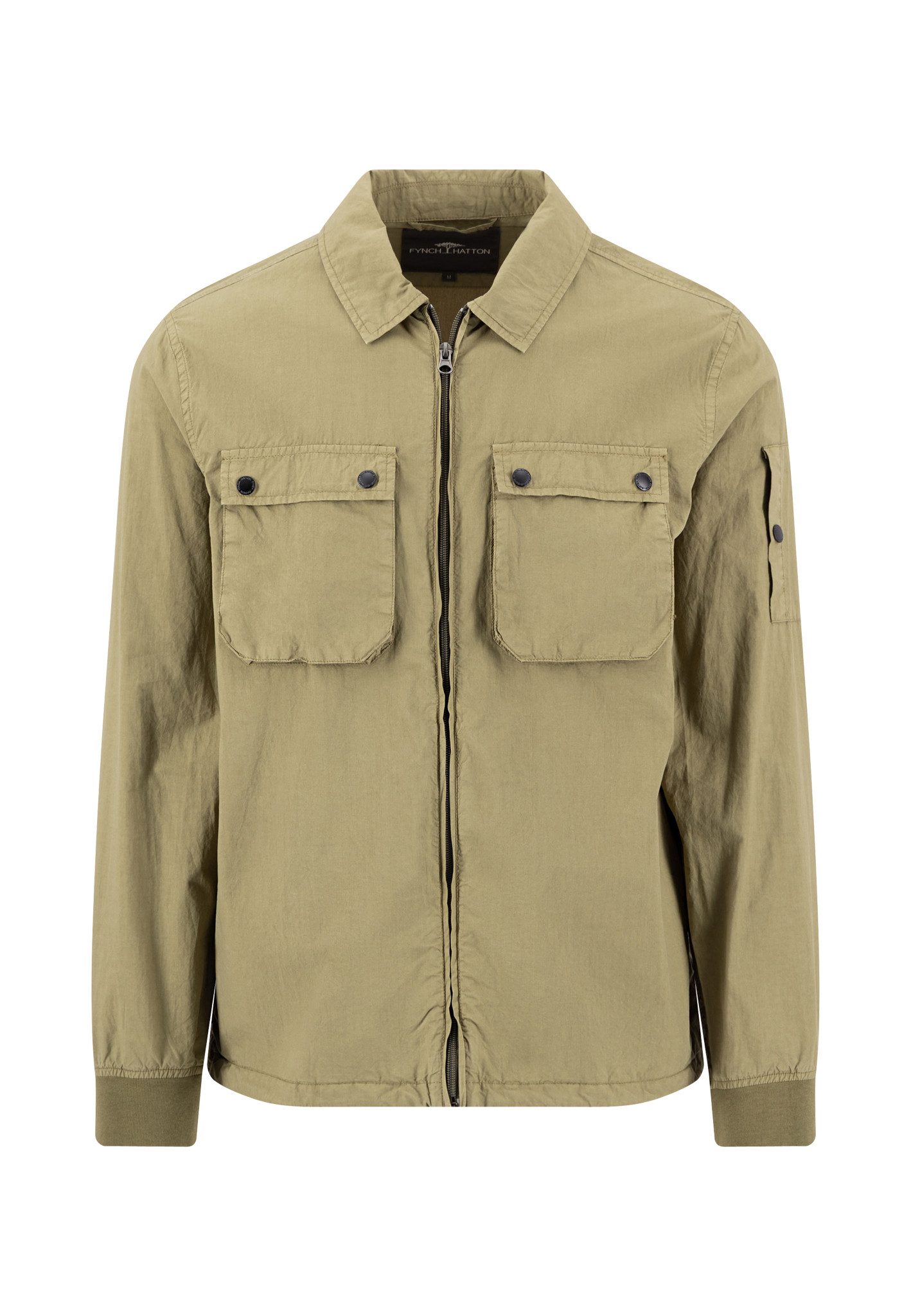 FYNCH-HATTON Strickjacke Garmentdye Overshirt