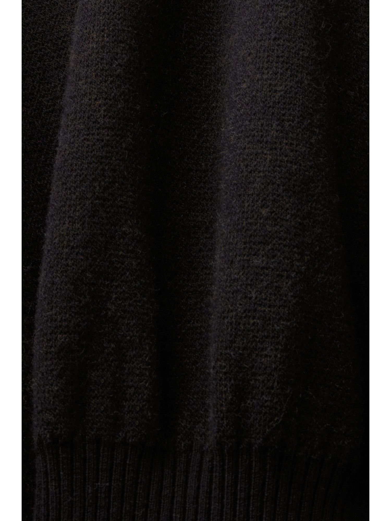 Esprit Minikleid Fit-and-flare-Kleid Jacquard-Muster BLACK floralem mit