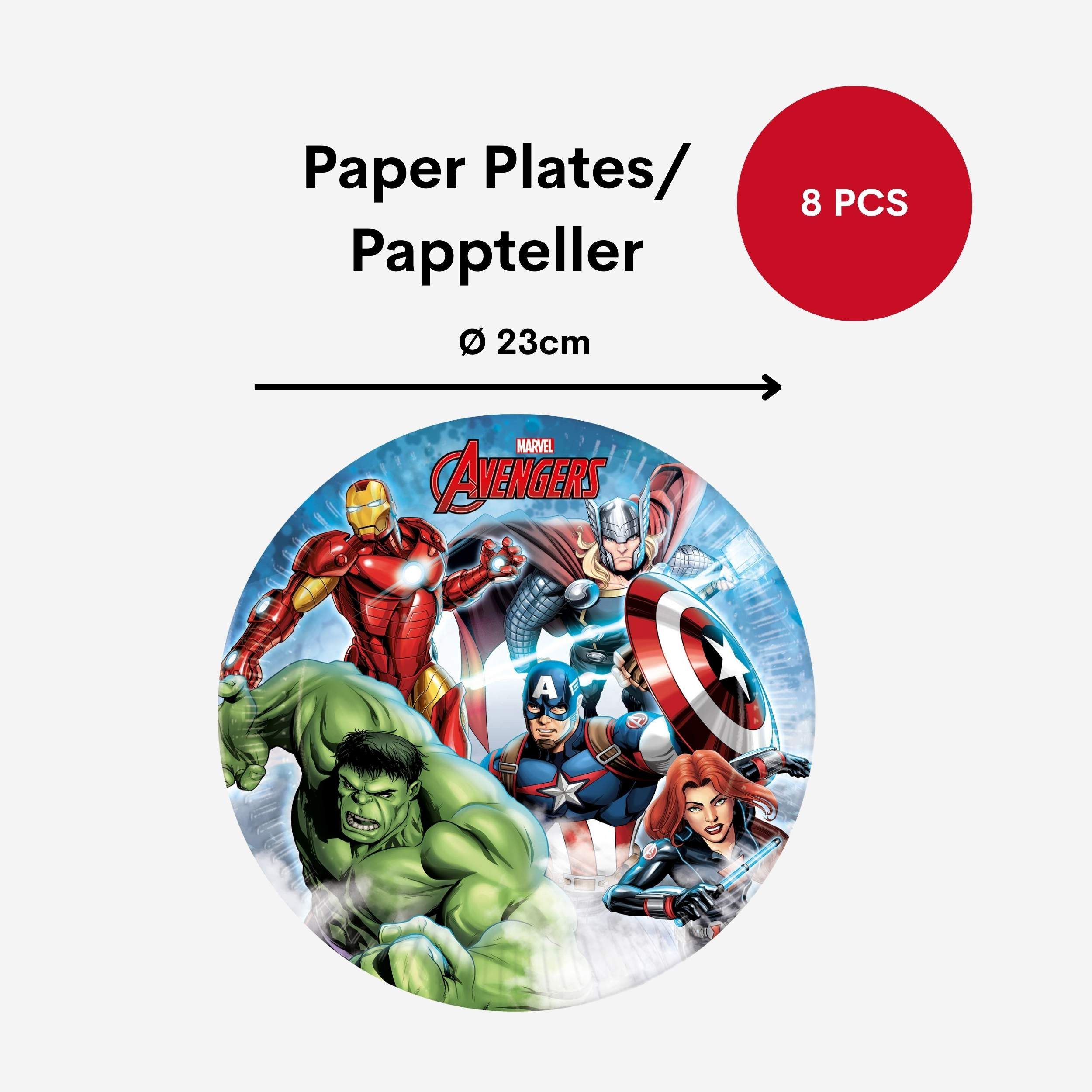 Procos Einweggeschirr-Set 76-tlg. Avengers Infinity Stones Party Set für Kindergeburtstag, 8 Personen – Bild 4 von 5