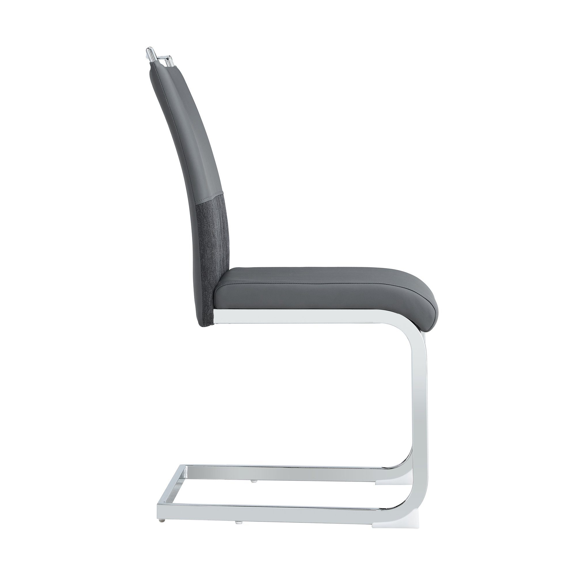 Freischwinger (Esszimmerstuhl, 2 St), Sitz gepolstert, Gestell aus Metall, Stuhl belastbar bis 150 Kg