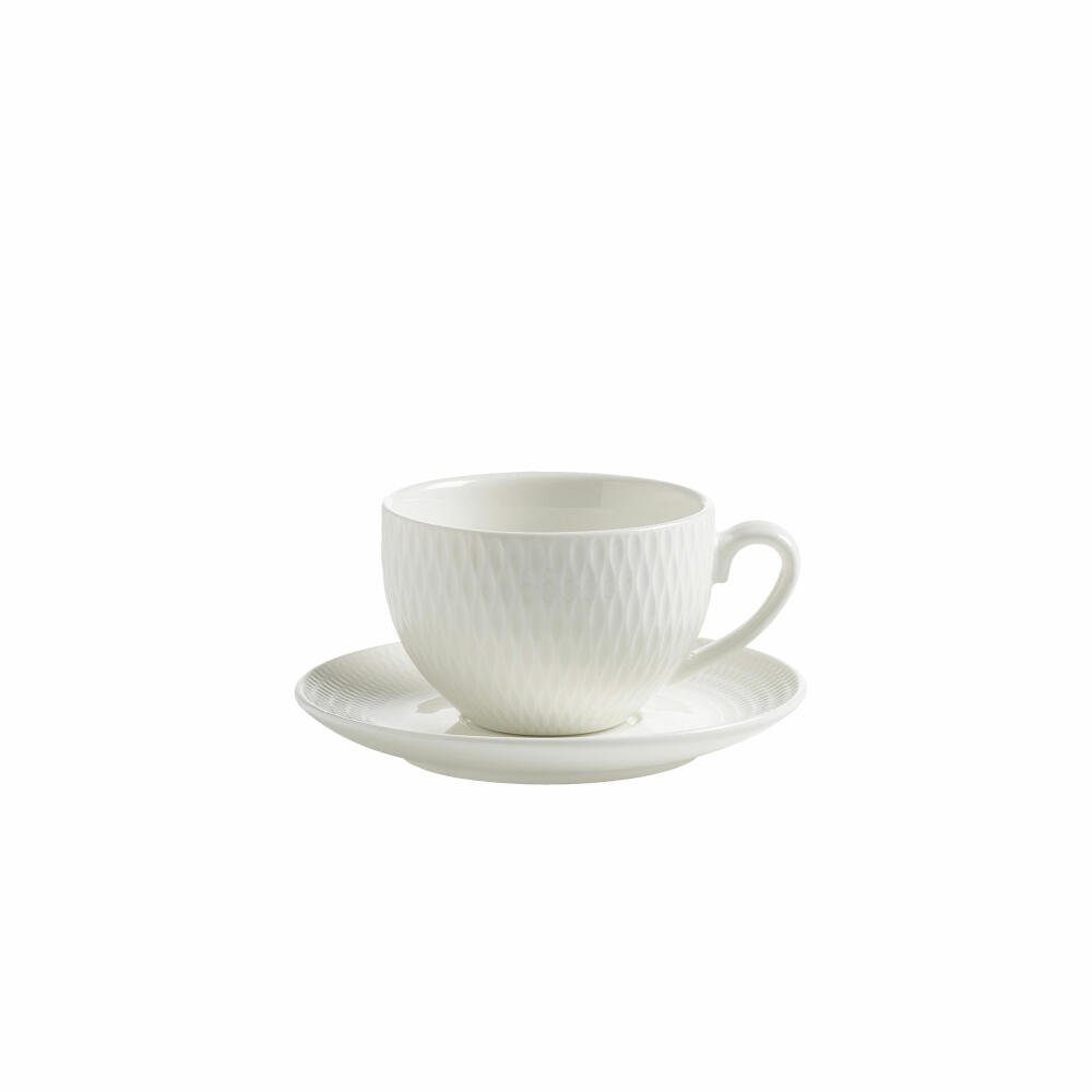 Maxwell & Williams Espressotasse Diamonds mit Untertasse Rund 100 ml, Porzellan