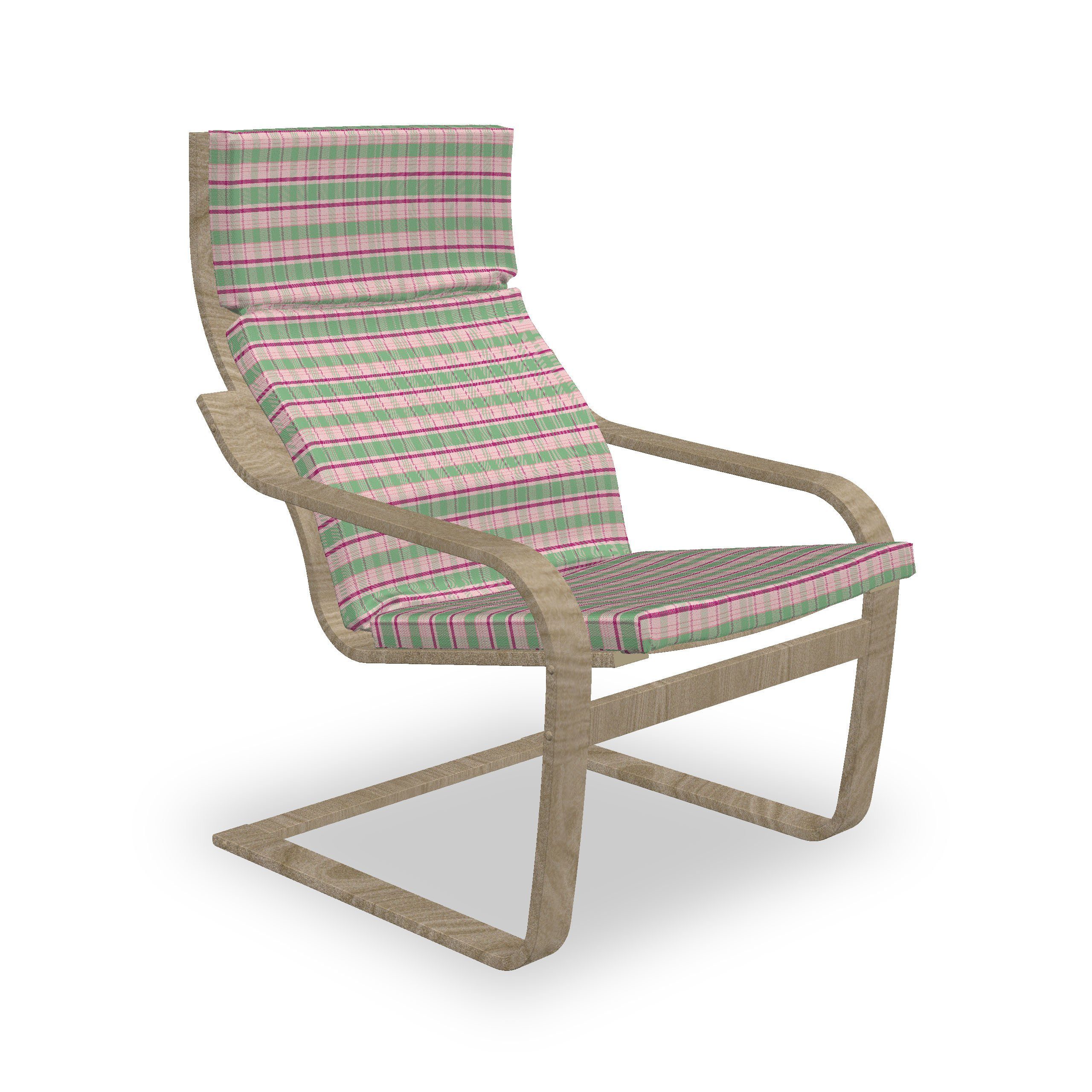 Abakuhaus Stuhlkissen Sitzkissen mit Stuhlkissen mit Hakenschlaufe und Reißverschluss, Geometrisch Symmetrische Plaid Grafik