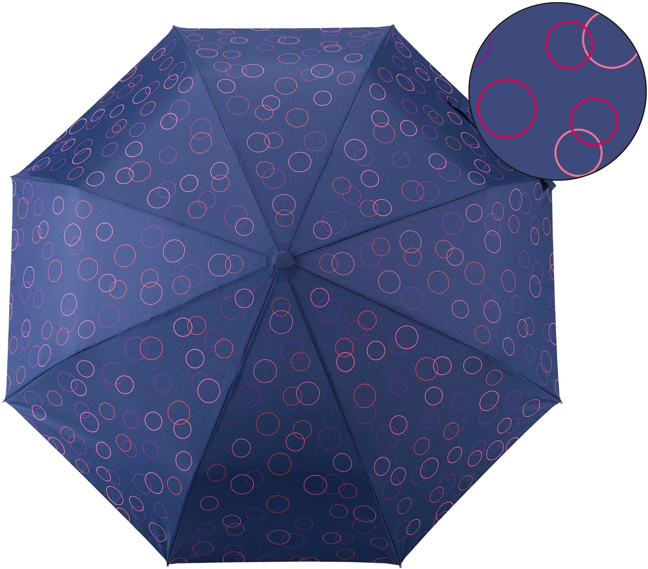 Taschenregenschirm marine, Kreise Umwelt-Taschenschirm, EuroSCHIRM® pink
