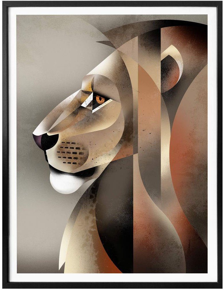 Wall-Art Poster Lion, Löwen (1 Poster, Wandbild, St), Wandposter Bild