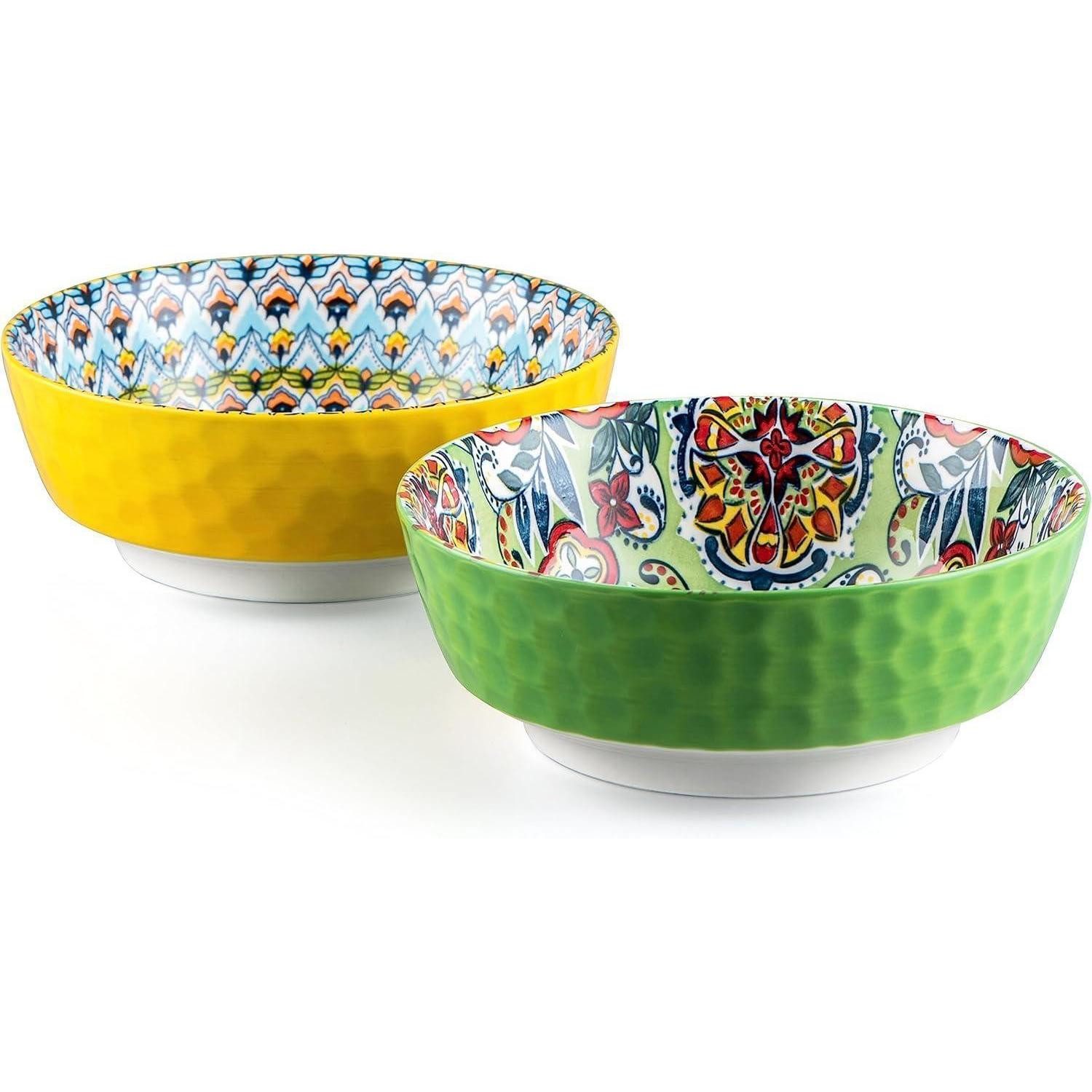 LuxusKollektion Servierschüssel Salatschüssel Porzellan 1440ml 2er Set Bohemia schüssel 1440ml a