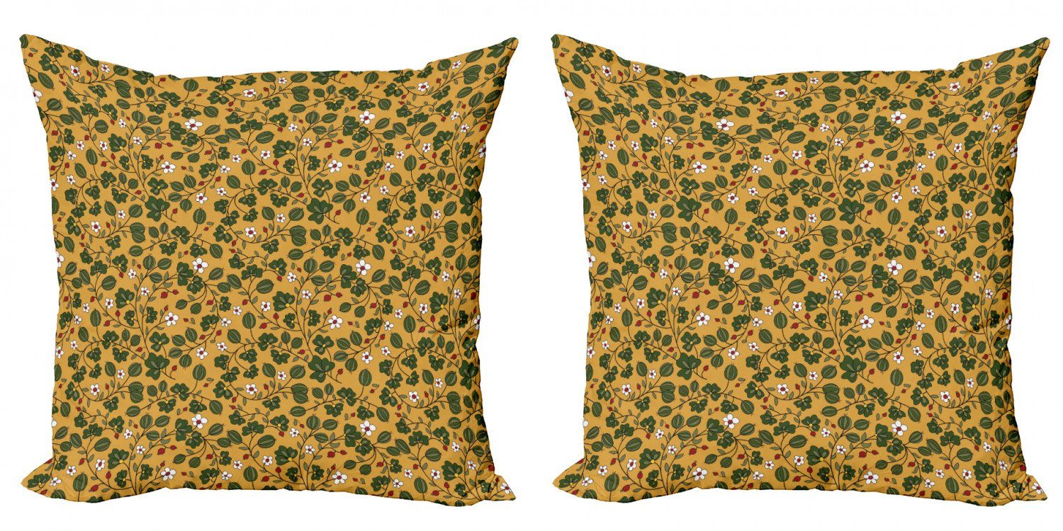 Digitaldruck, Abakuhaus Modern Blühendes Doppelseitiger Accent Gänseblümchen-Feld Kissenbezüge Blumen (2 Stück),