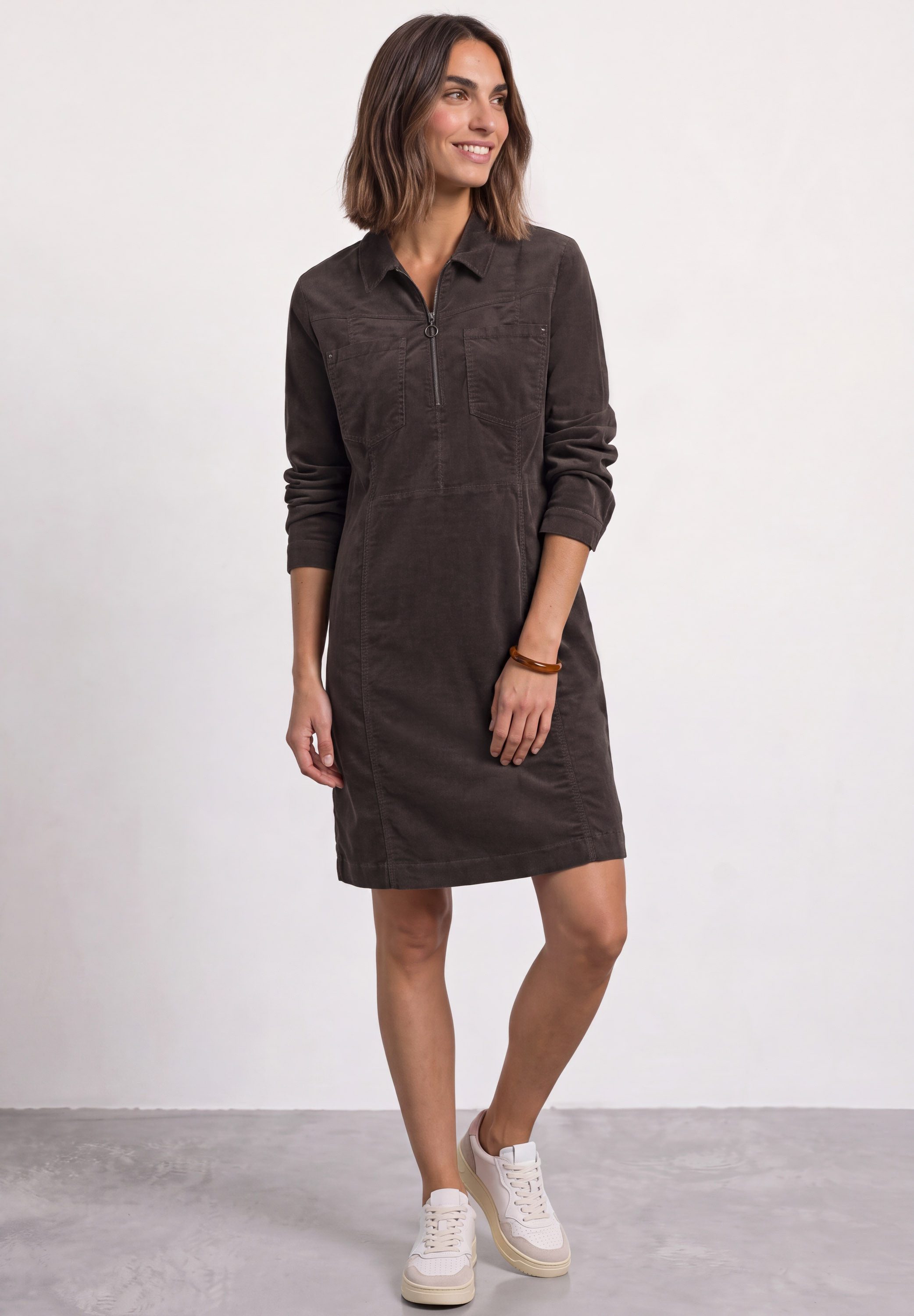 STREET ONE Midikleid in Cord-Optik