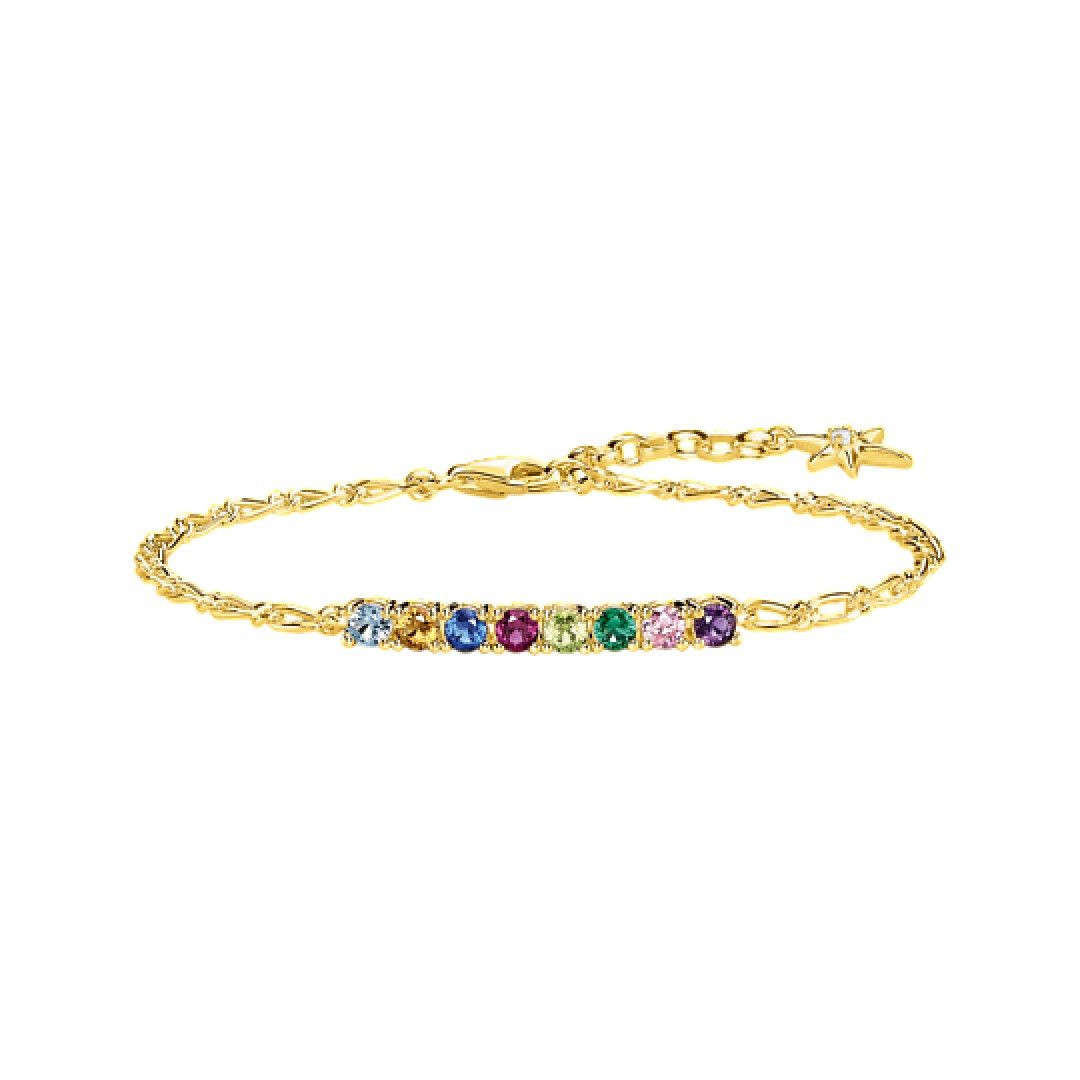THOMAS SABO Armband Thomas Sabo Armband Damen Bunte Steine Vergoldet SCA150331