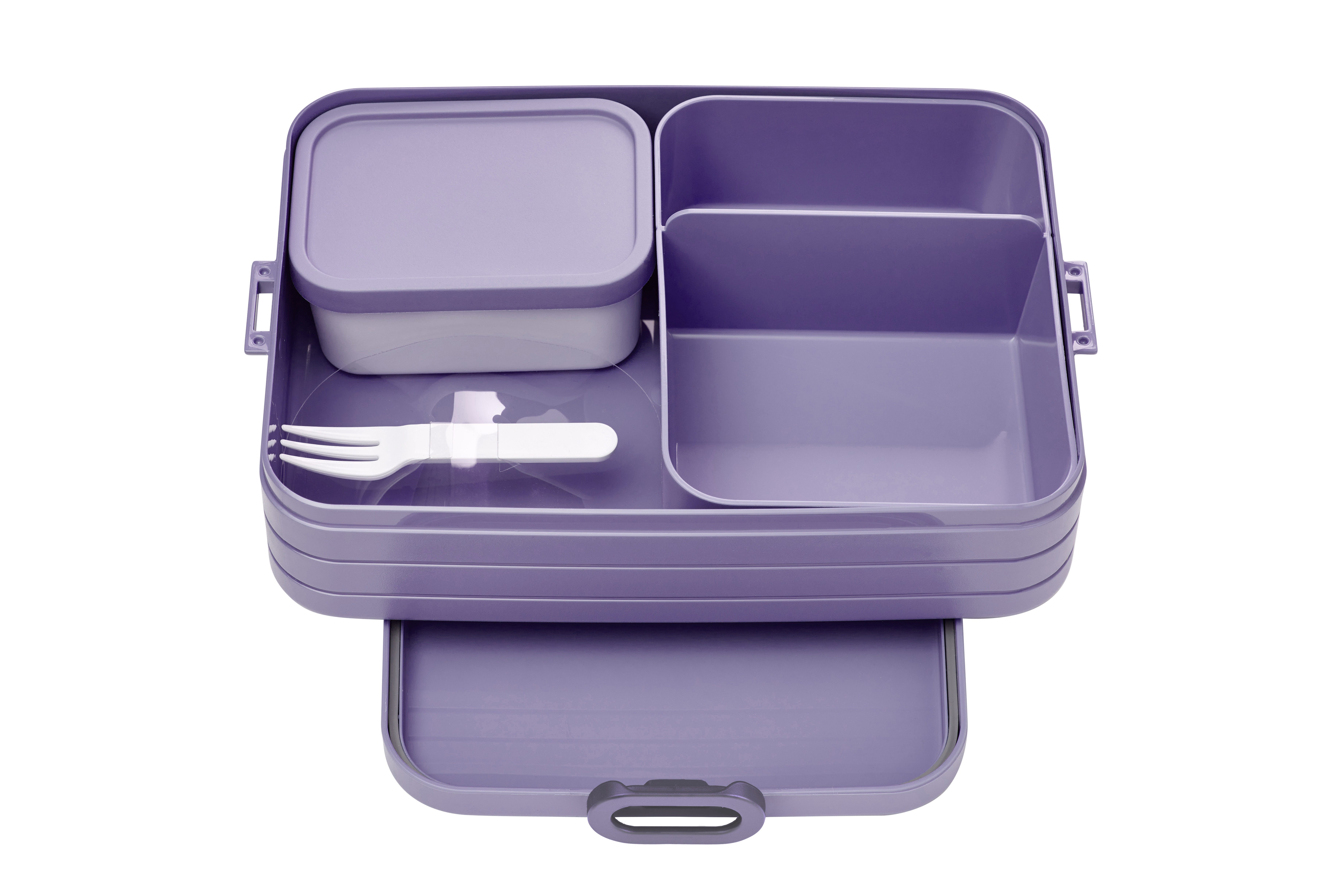 Mepal Lunchbox Bento Lunchbox Take A Break Large, 1500 ml, mit Fächern, Für Sandwiches, Snacks & Reste, Vivid lilac