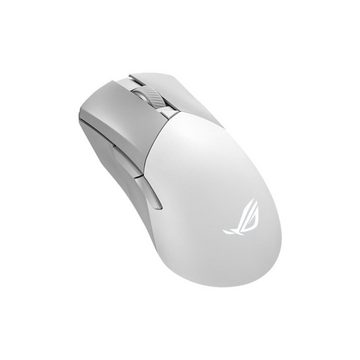 Asus Gladius III Wireless AimPoint White RGB Gaming-Maus (Funk, kabelgebunden, Bluetooth, optischer Sensor 36.000 dpi weiß)