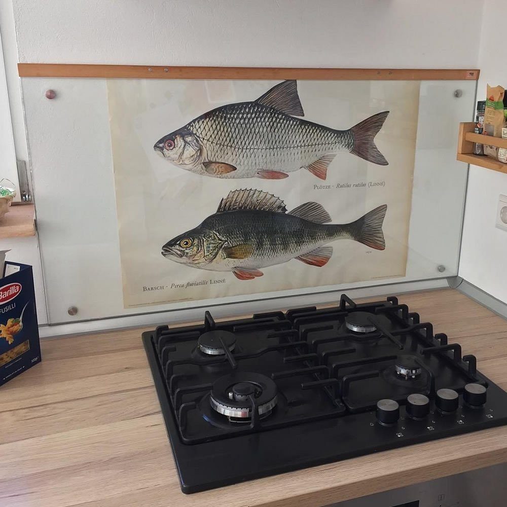 Melko Küchenrückwand Herdspritzschutz Glasrückwand Milchglas Fliesenspiegel günstig online kaufen