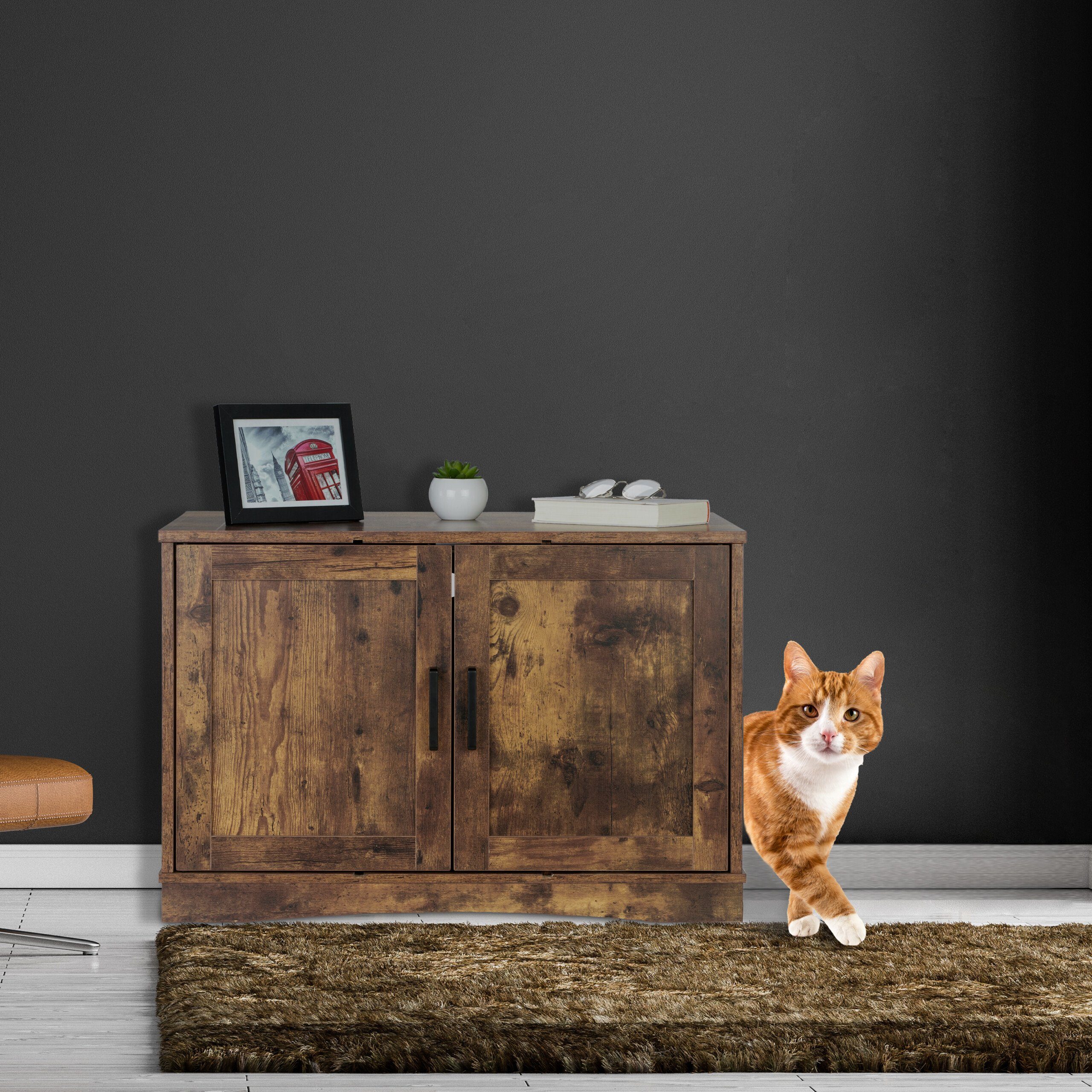 relaxdays Tierhaus Katzenschrank für Katzenklo XL günstig online kaufen