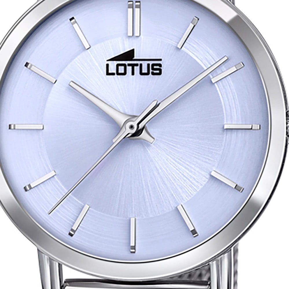 Lotus 18737/3, Edelstahlarmband Armbanduhr silber Quarzuhr (ca. mittel 33mm) Damen rund, Damenuhr Trendy Lotus