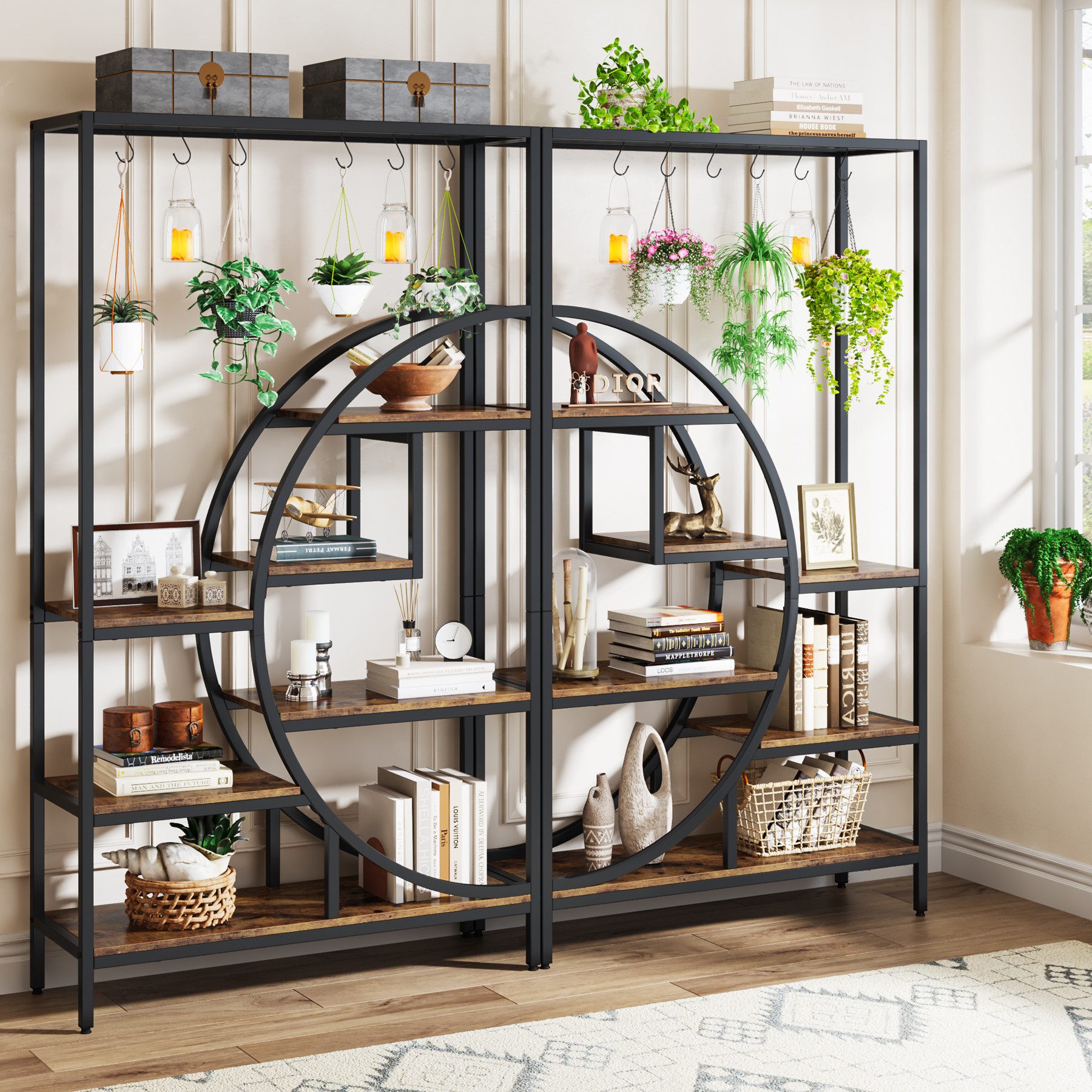 Tribesigns Bücherregal 7 Tier Industrial Bücherregal, günstig online kaufen