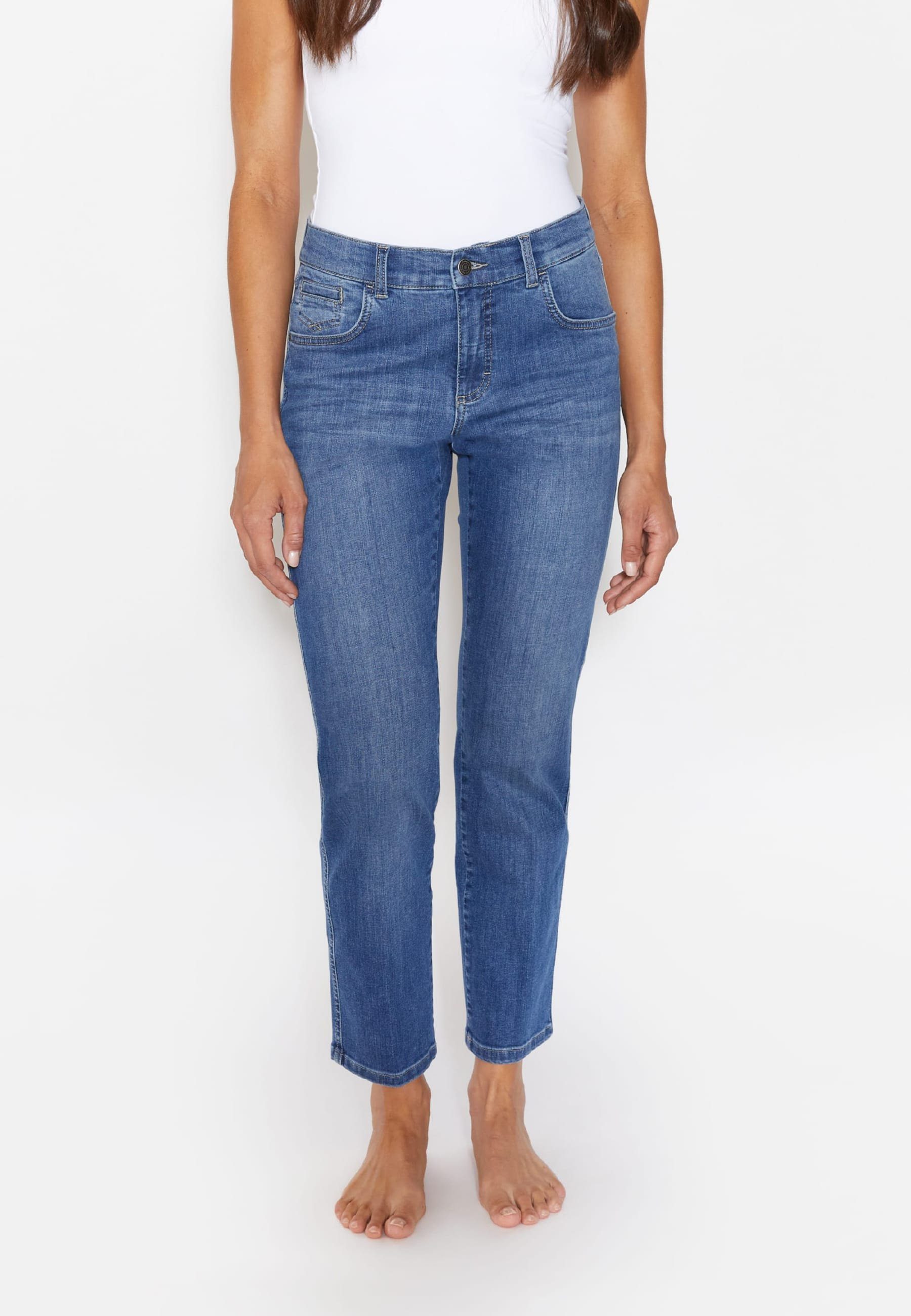 ANGELS 7/8-Jeans Jeans Darleen Crop mit authentischem Denim blau