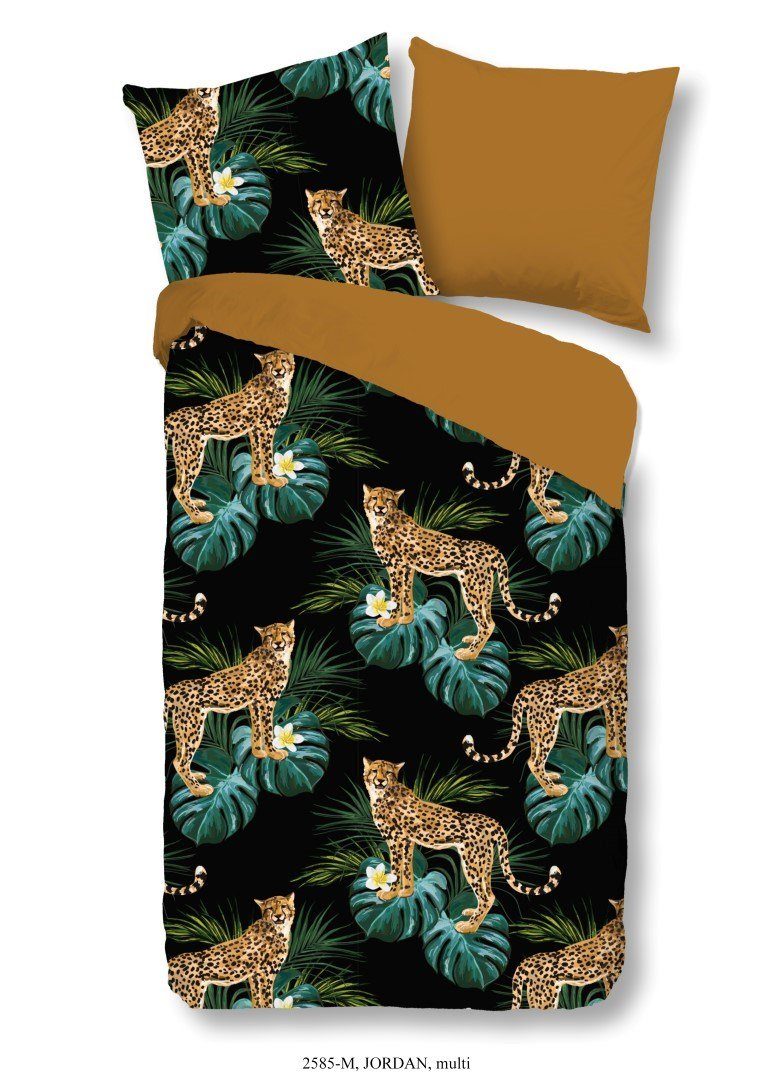 PURE luxury collection Wendebettwäsche Jordan Bettwäsche-Set Bettbezug & Kissenbezüge, Renforcé, 2 teilig, mit Leoparden