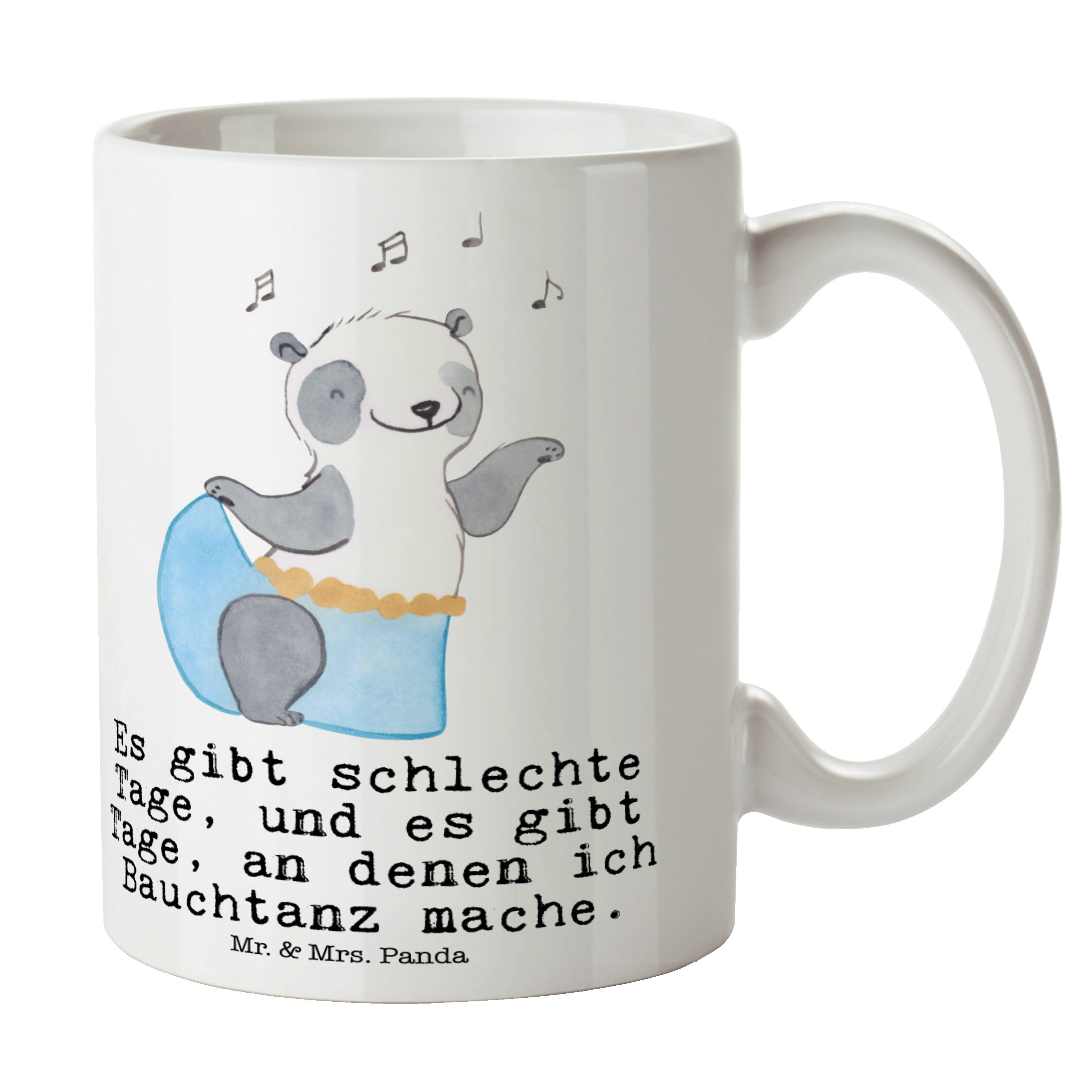 Mr. & Mrs. Panda Tasse Panda Bauchtanz Tage - Weiß - Geschenk, Becher, Tasse, Teebecher, ori, Keramik