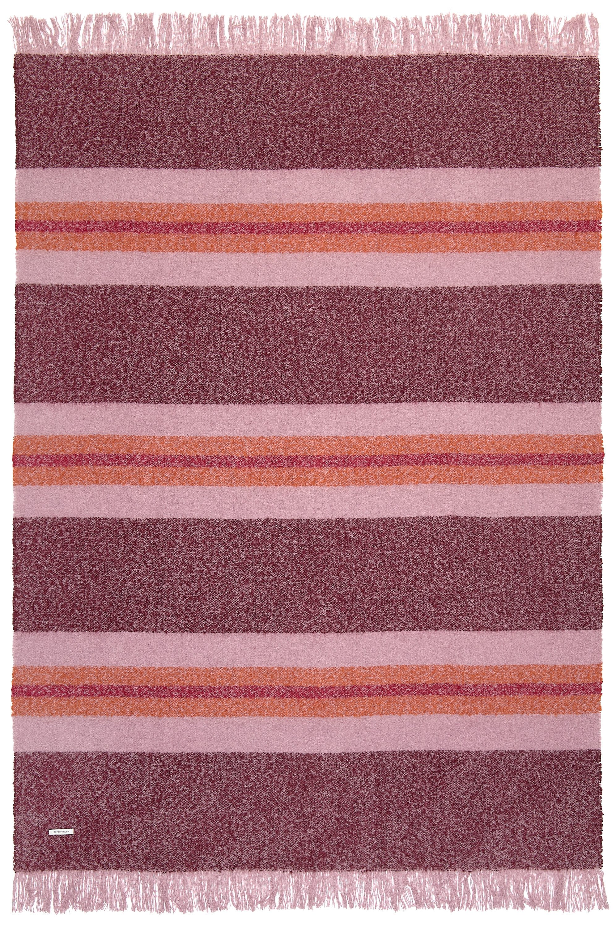 Wohndecke Bouclé Stripe, TOM TAILOR HOME, aus Bouclégarnen