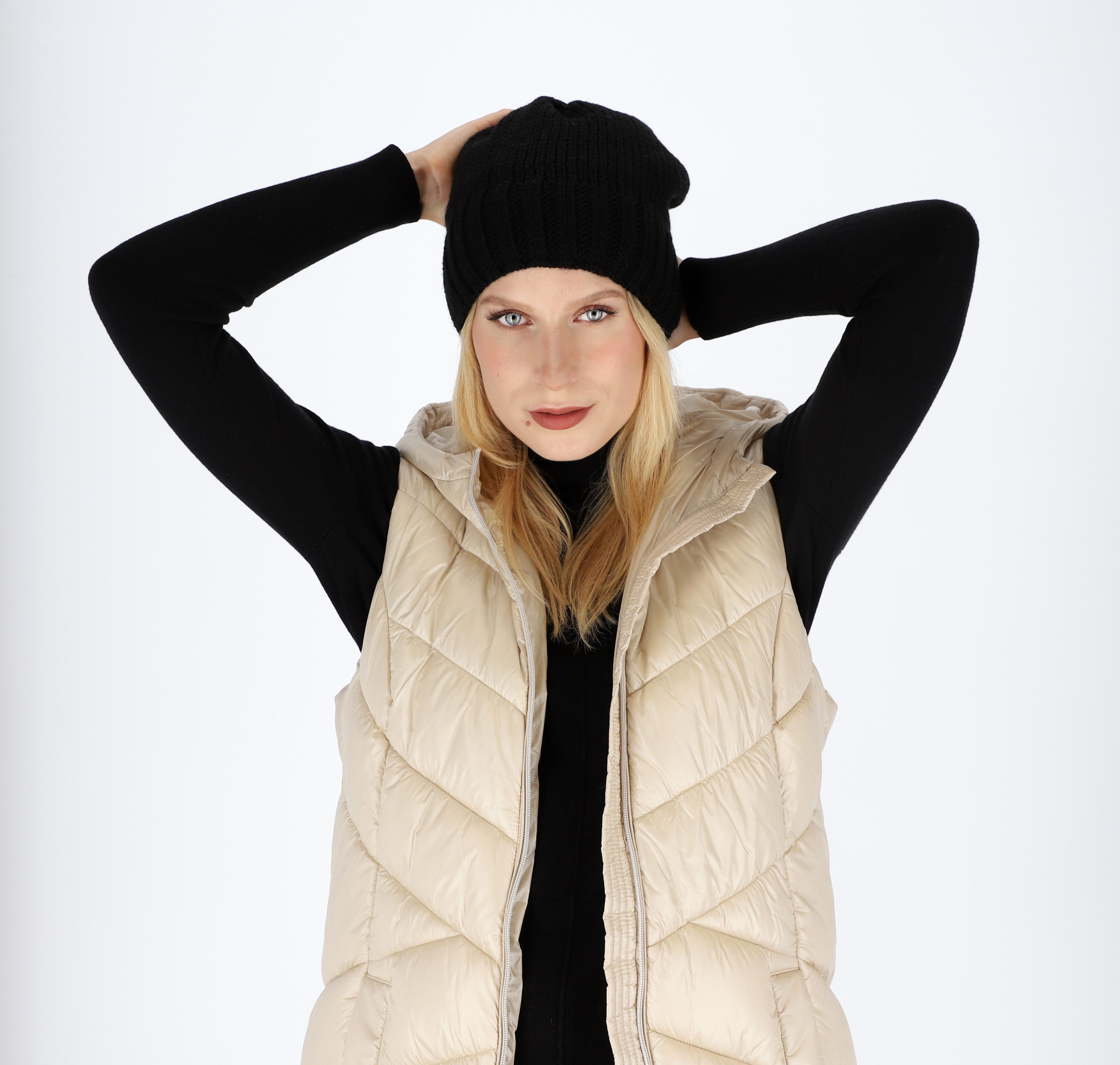 halsüberkopf Accessoires Strickmütze Beanie mit Rippe günstig online kaufen