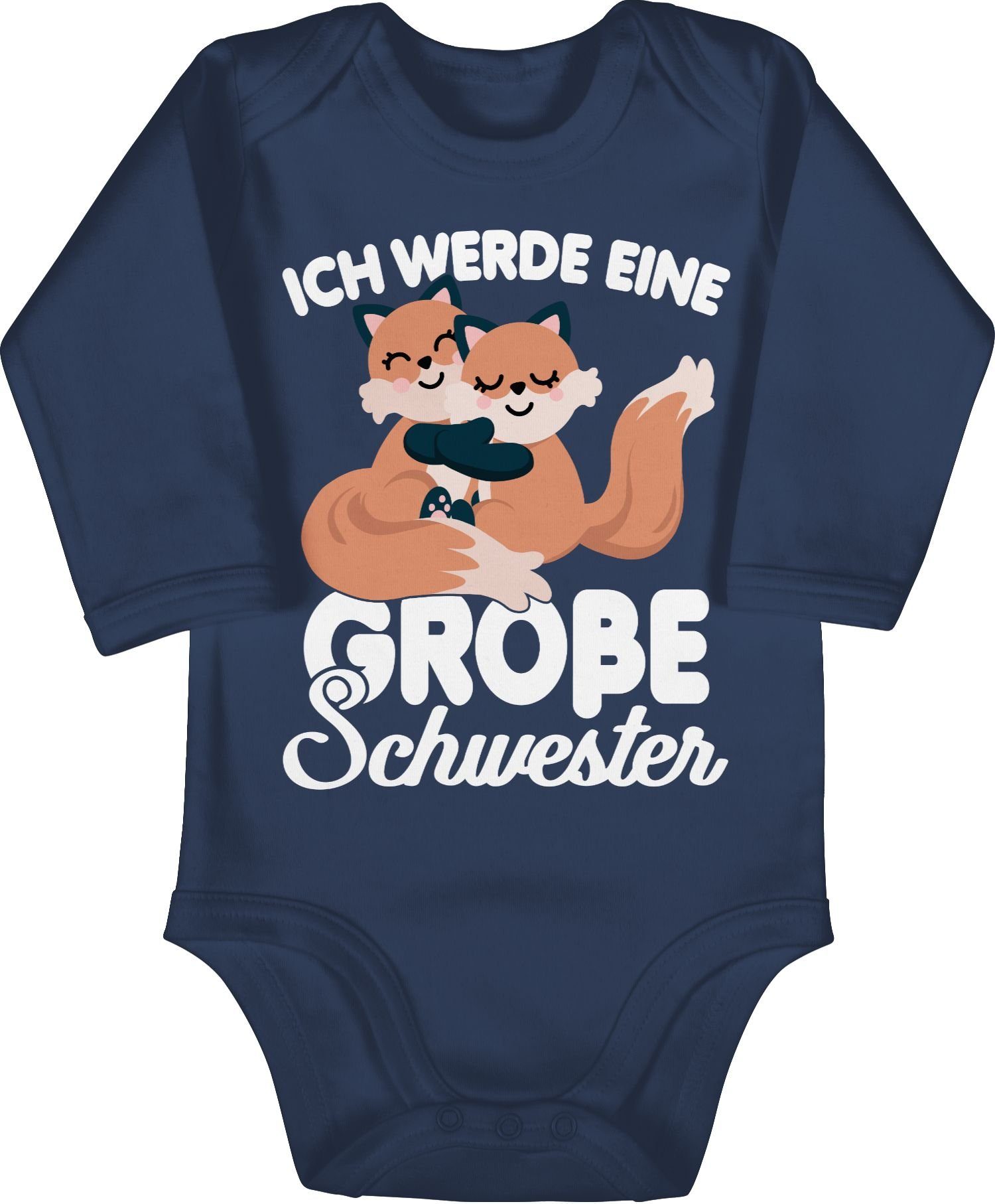 Shirtracer Shirtbody »Ich werde eine große Schwester mit Füchsen