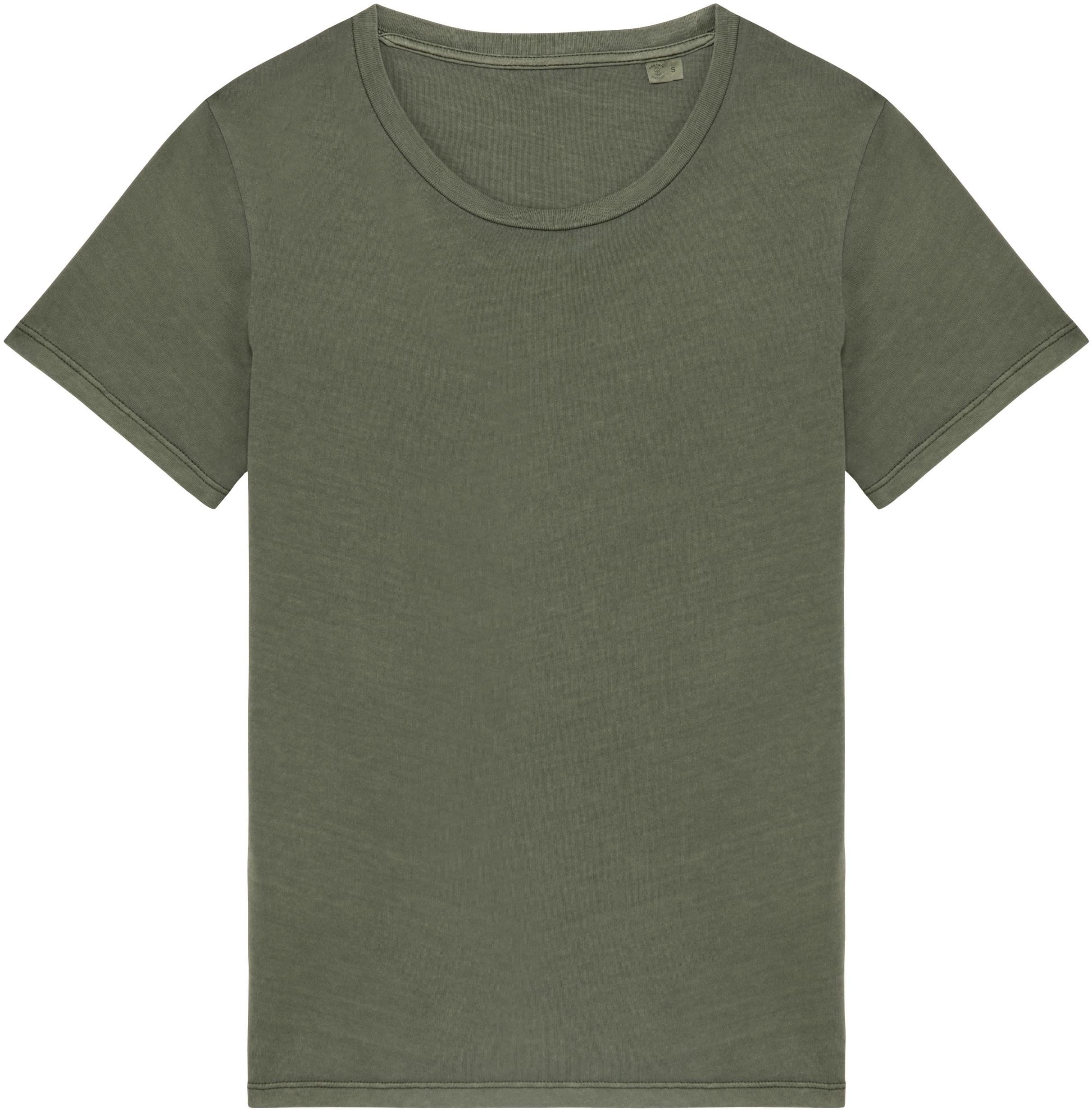 Native Spirit Rundhalsshirt Umweltfreundliches ausgewaschenes Damen-T-Shirt