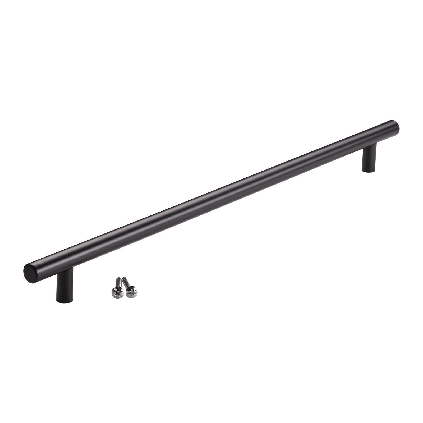 SO-TECH® Möbelgriff Stangengriff G17 echt Edelstahlrohr Ø 12 mm inkl. Schrauben (1-St), Edelstahl schwarz, Bohrlochabstand 320 mm, Schubladengriff