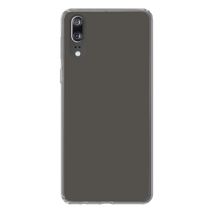 MuchoWow Handyhülle Grau - Farben - Kalt Handyhülle Huawei P20 Handy Case Silikon Bumper Case