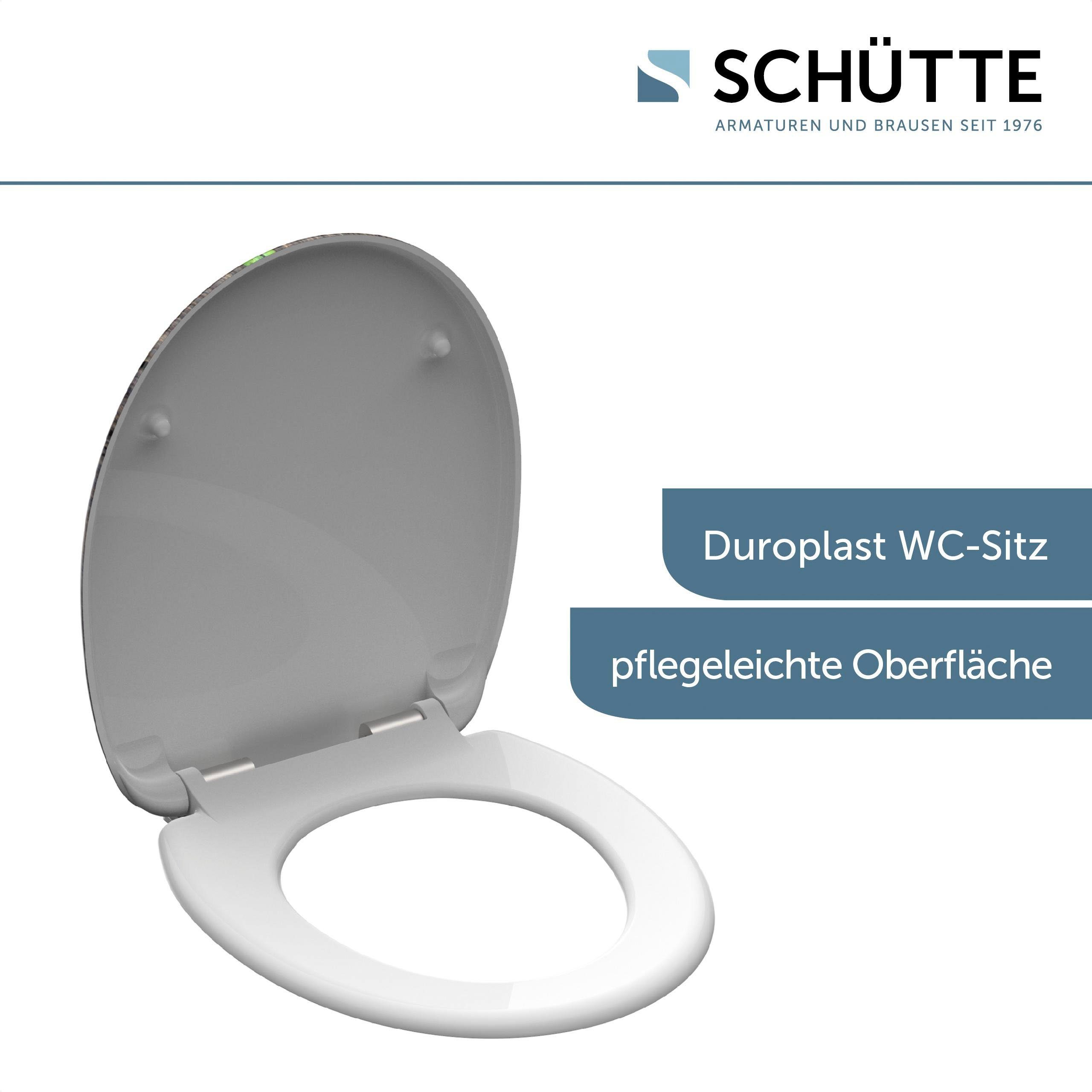 Schütte WC-Sitz Motiv, bruchsicher, kratzfest. Toilettendeckel, Absenkautomatik, Standardmaß