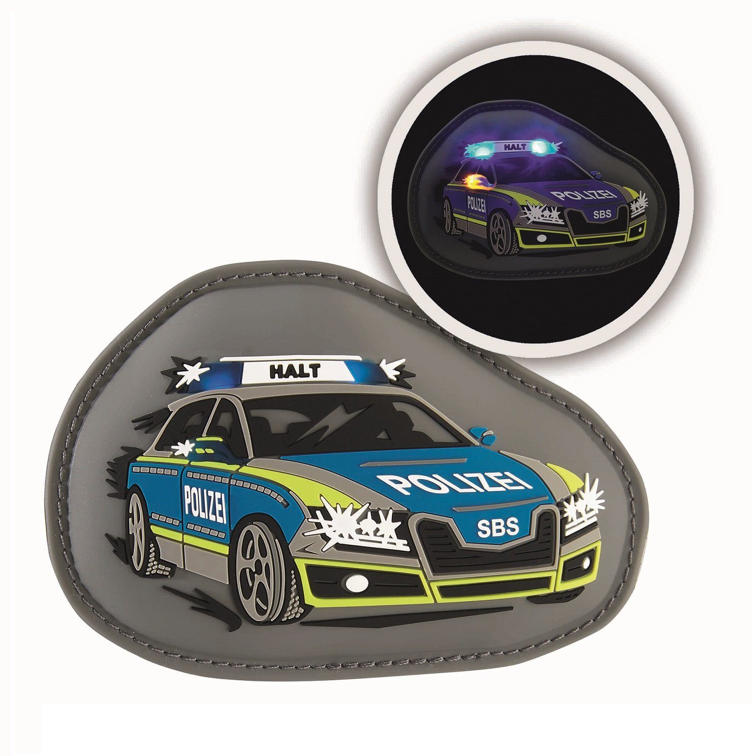 Step by Step Schulranzen MAGIC MAGS FLASH Police Alarm Rick 1-teilig (1 Stück), Leuchtmotiv, Glücksbringer