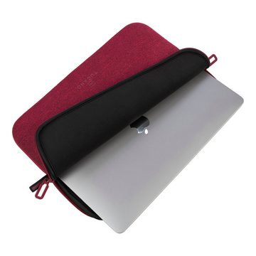 Tucano Laptop-Hülle Second Skin Mélange, Neopren Notebook Sleeve, Bordeaux Rot 12 Zoll, 12-13 Zoll Laptops