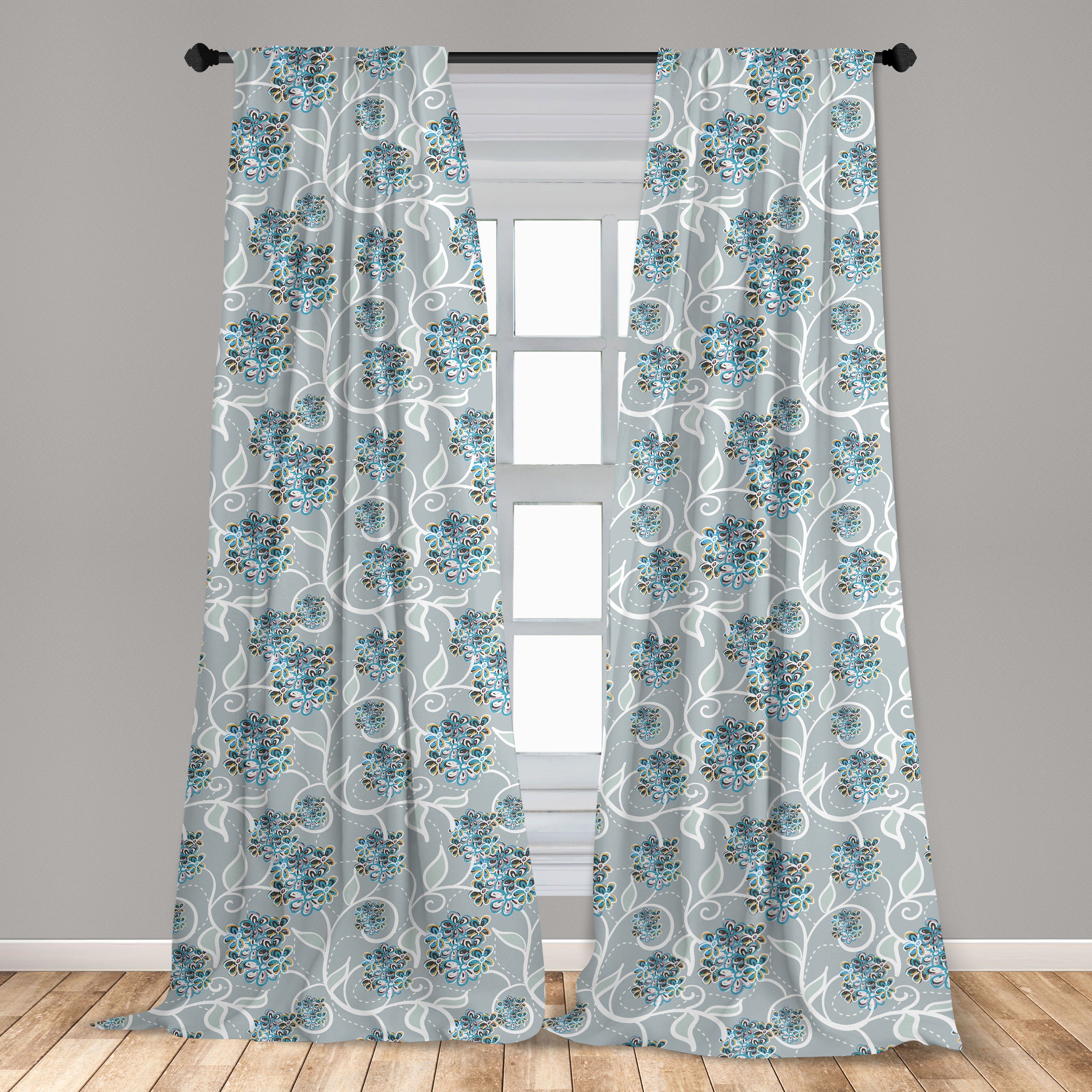 Gardine Vorhang für Wohnzimmer Wirbels-Gänseblümchen-Blumenstrauß Microfaser, Schlafzimmer Abakuhaus, Dekor, Blumen