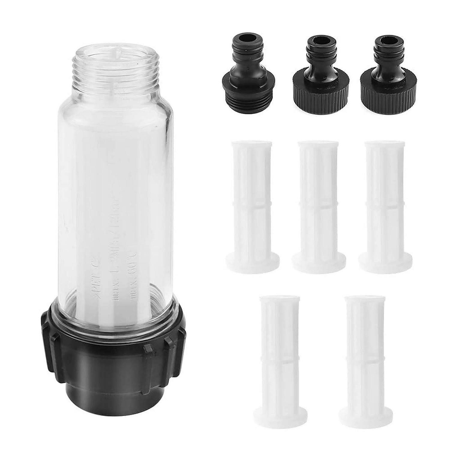 LuxusKollektion Wasserfilter Wasserfilter Gartenschlauch 3/4 Zoll Set mit Ersatzfiltern