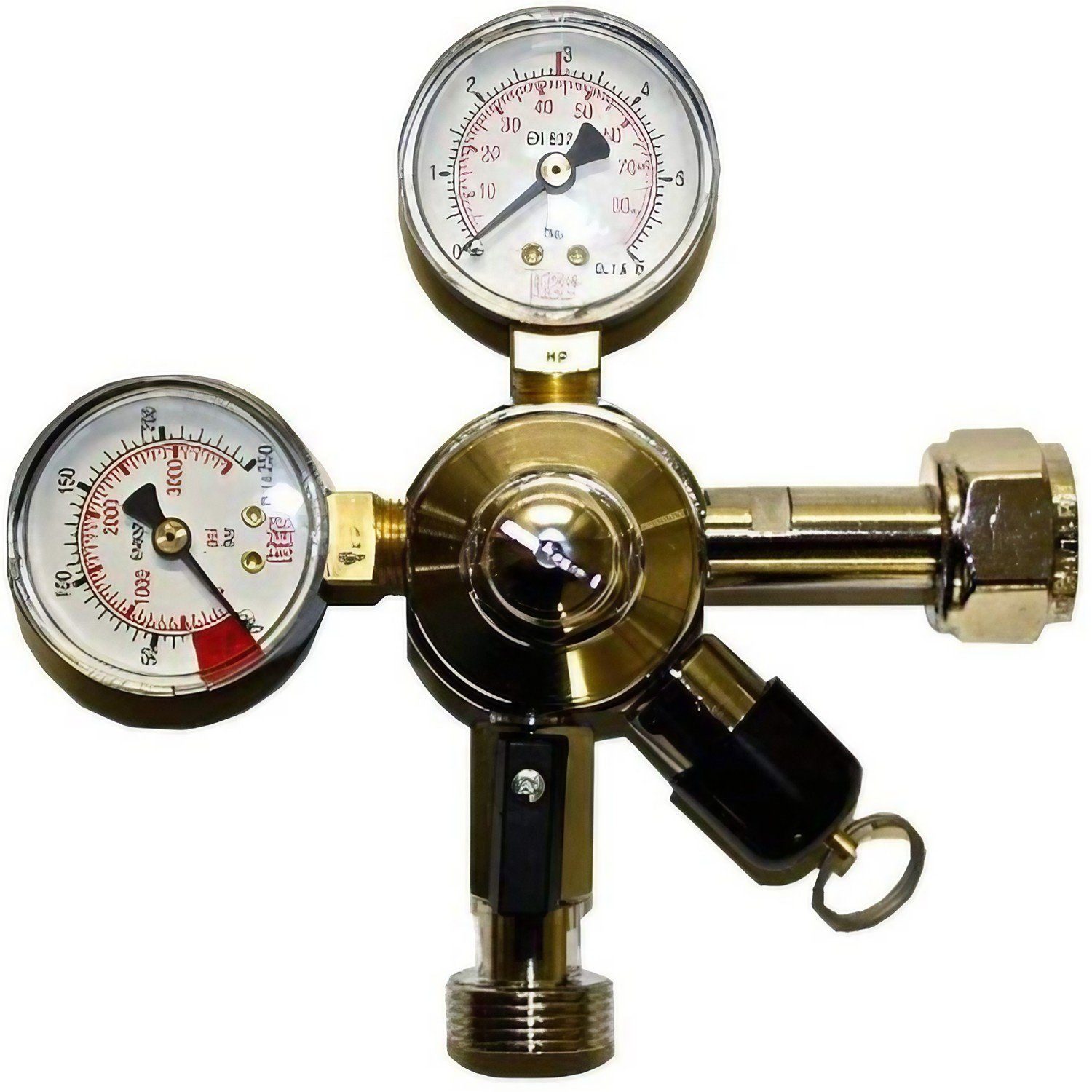 ich-zapfe Druckminderer Druckminderer 1-leitig CO2 für Bier 3bar Gas Druckregler Gasflasche