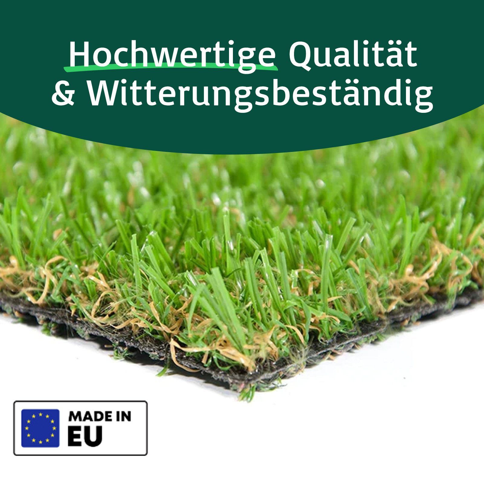 Karat Kunstrasen Havard, Rasenteppich, pflegeleicht, Drainage-Funktion, rechteckig, Höhe: 25 mm
