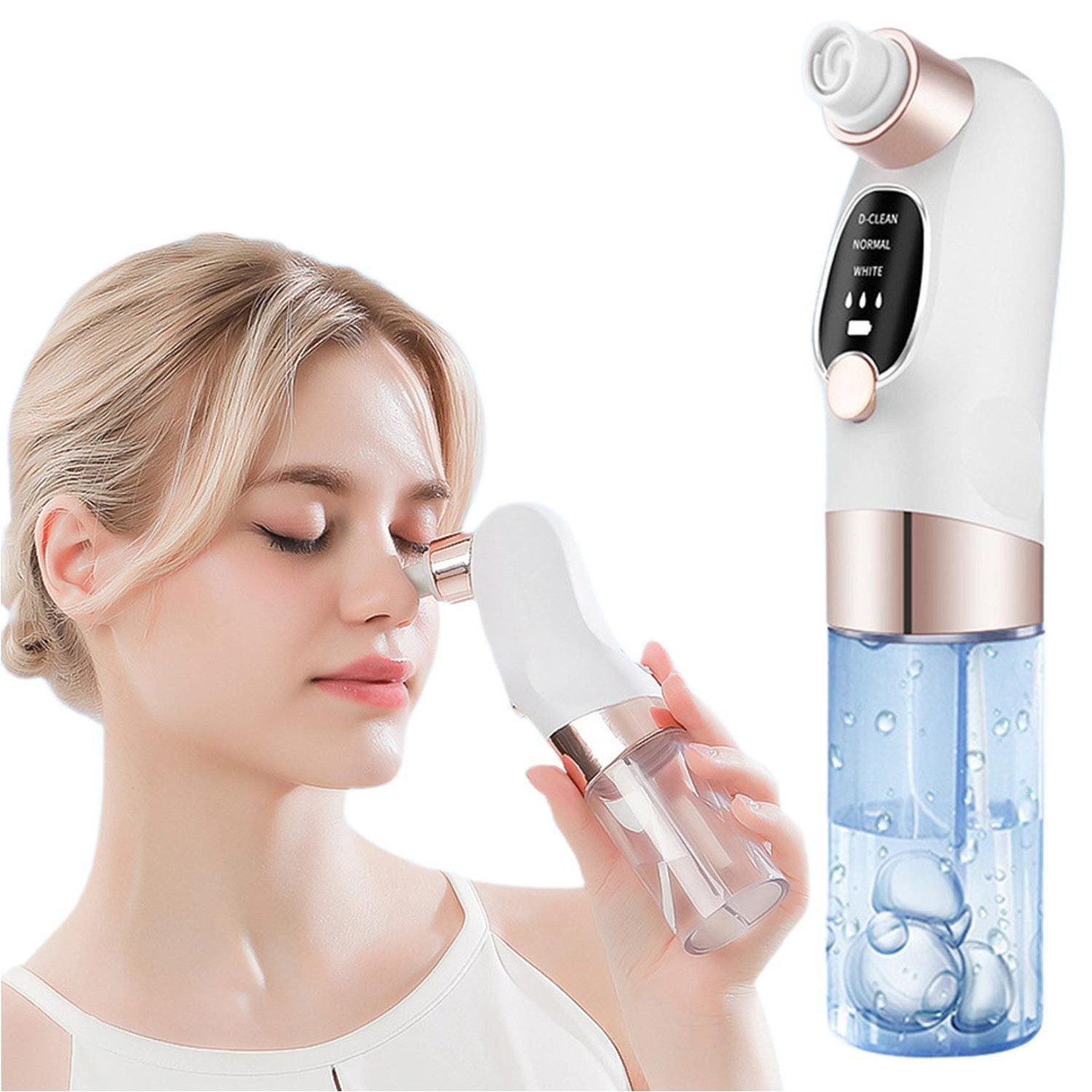 Senmudi Porenreiniger Mitesserentferner Porenreiniger Vakuumsauger, mit 3 Modi 6 Saugspitzen,Mitesser-Extraktor,für Verschiedene Hauttypen, Mitesser Entfernung Porensauger Mitesser Sauger Elektrisch