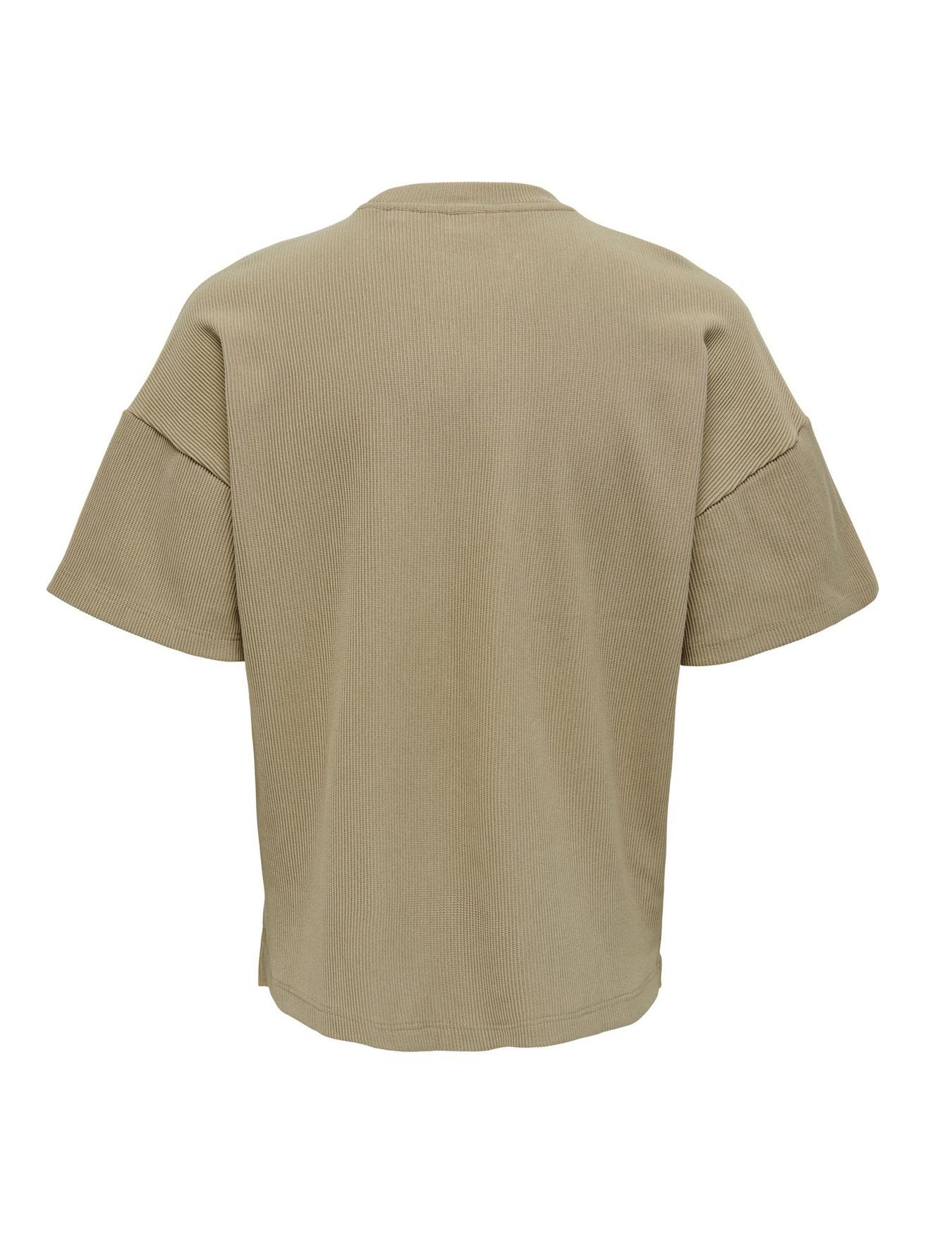 4791 Beige & ONLY Rundhals T-Shirt Basic T-Shirt Kurzarm SONS in Shirt Weites ONSBERKELEY